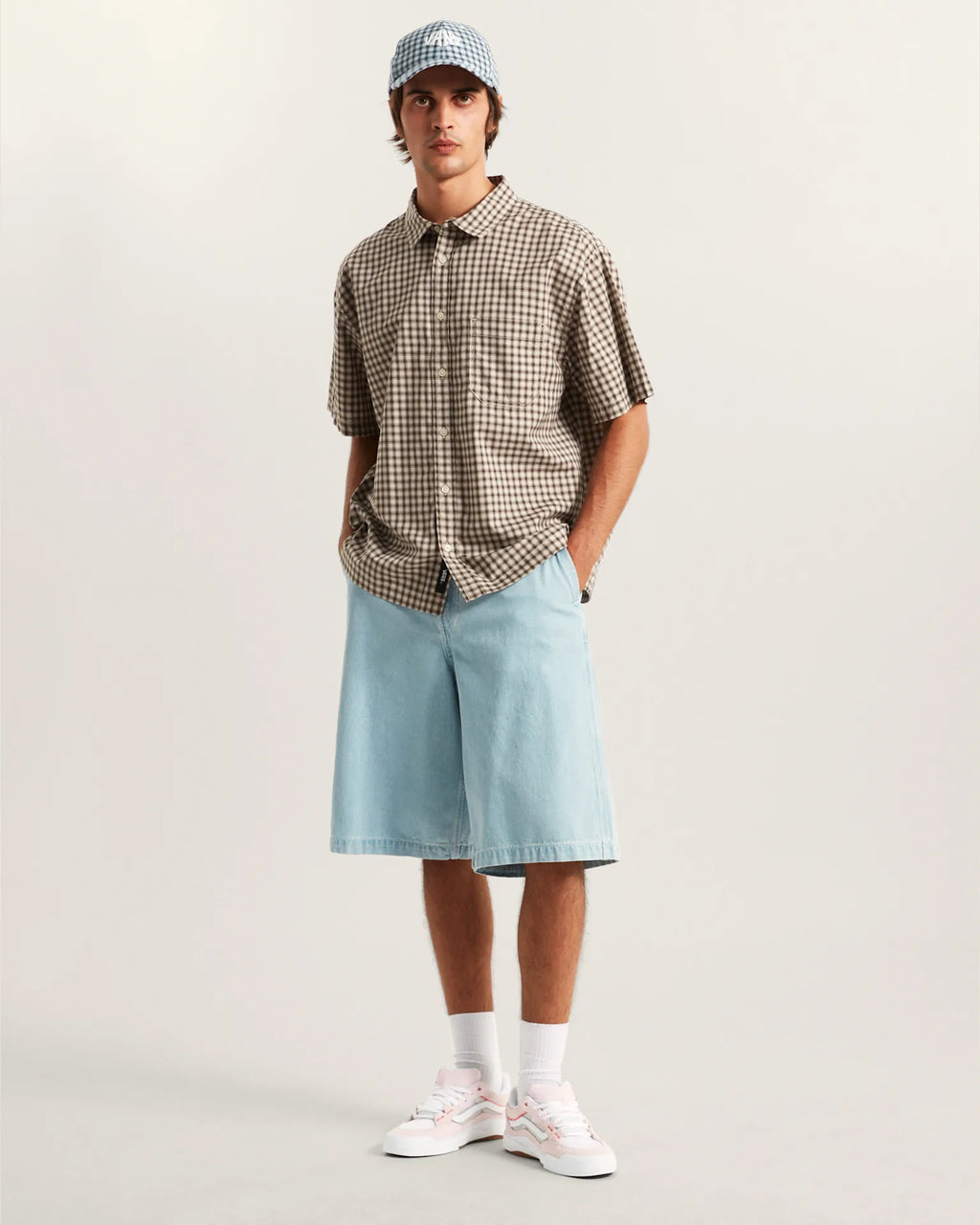 VANS Larkspur Mini Plaid SS Shirt Oatmeal/Demitasse Ing VN000TA6GCO1 - 5
