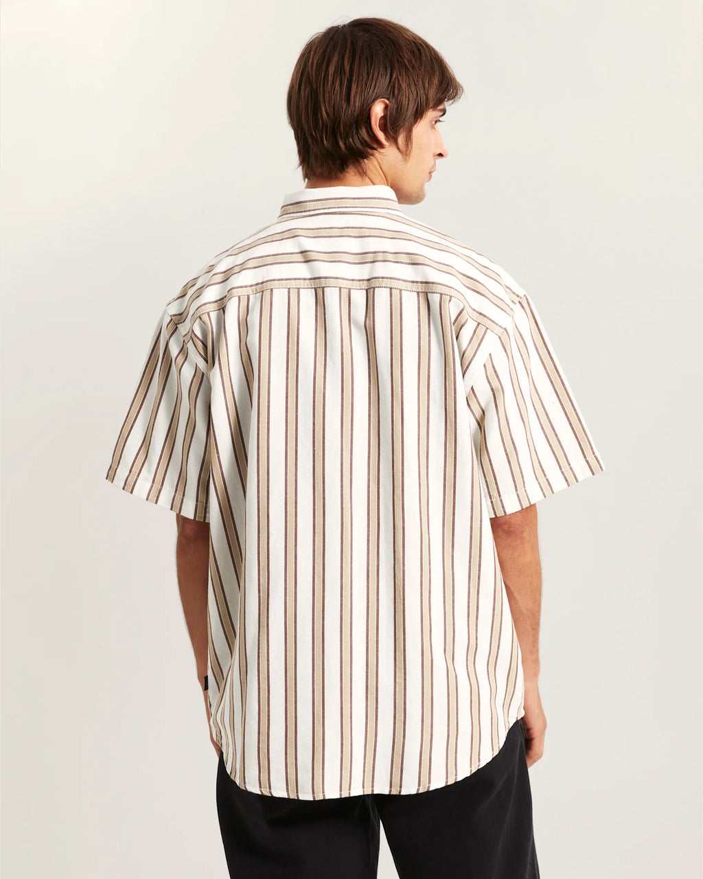 VANS Lawson Stripe SS Shirt WHITE/Potting Soil Ing VN000TADGCQ1 - 4