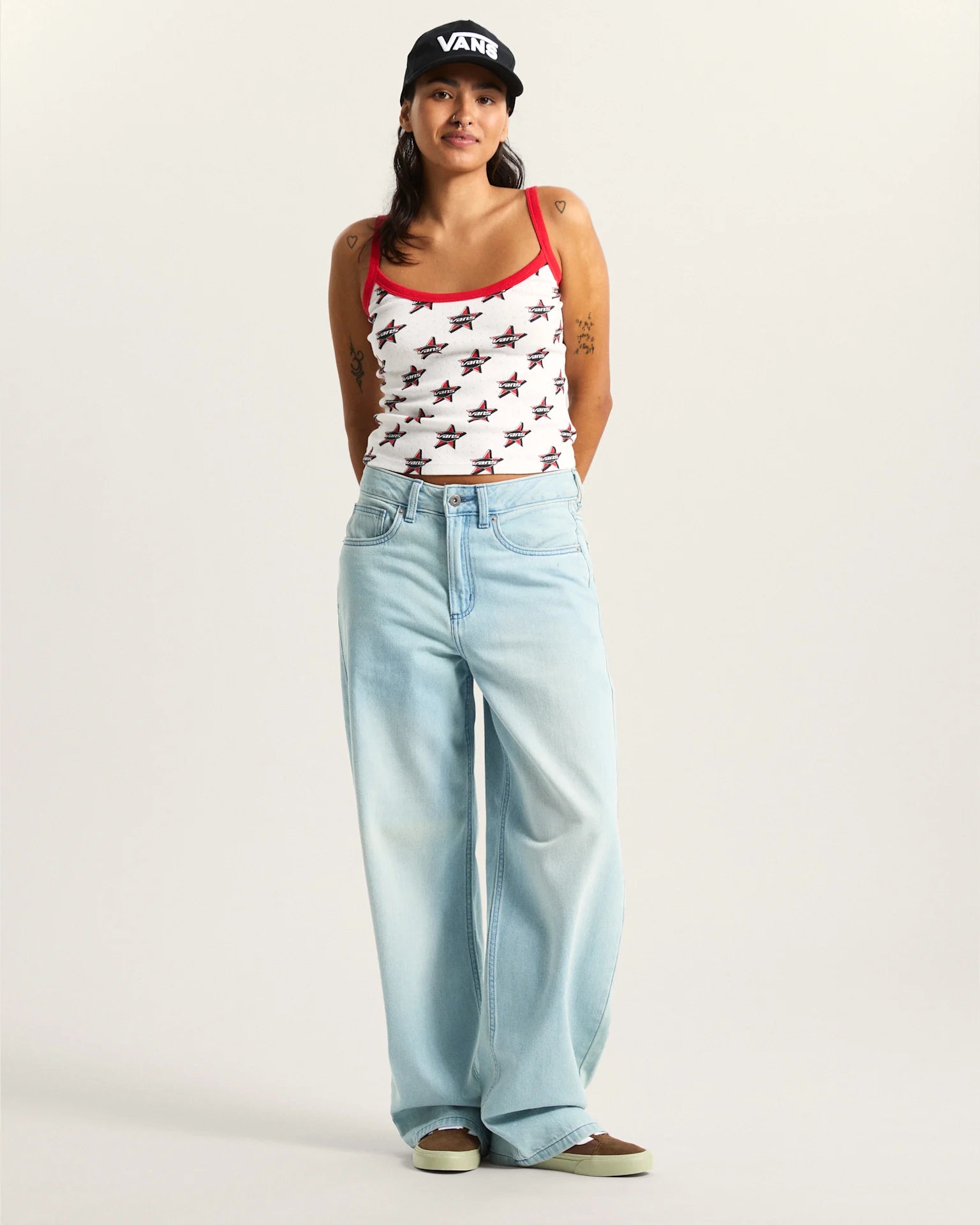 VANS Kiki Cami Tank RACING RED Trikó VN000TBRIZQ1 - 5