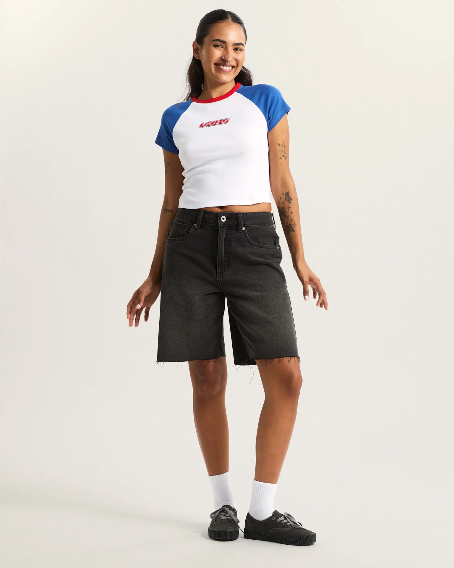 VANS Clare Baby Tee True Blue Póló VN000TBS7WM1 - 5