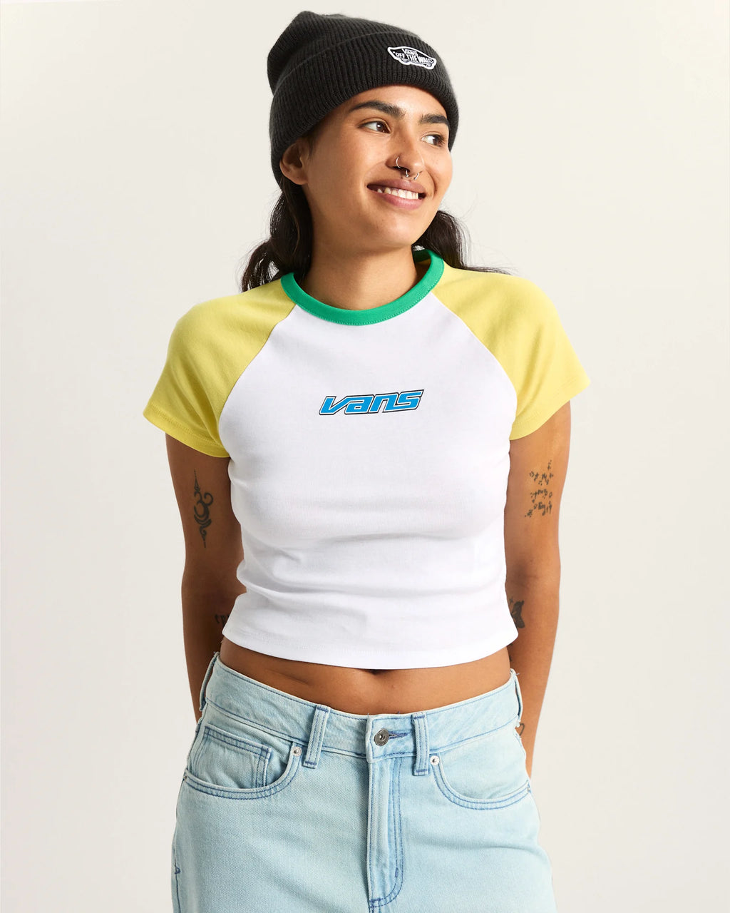 VANS Clare Baby Tee Space Yellow Póló VN000TBSFSH1 - 3