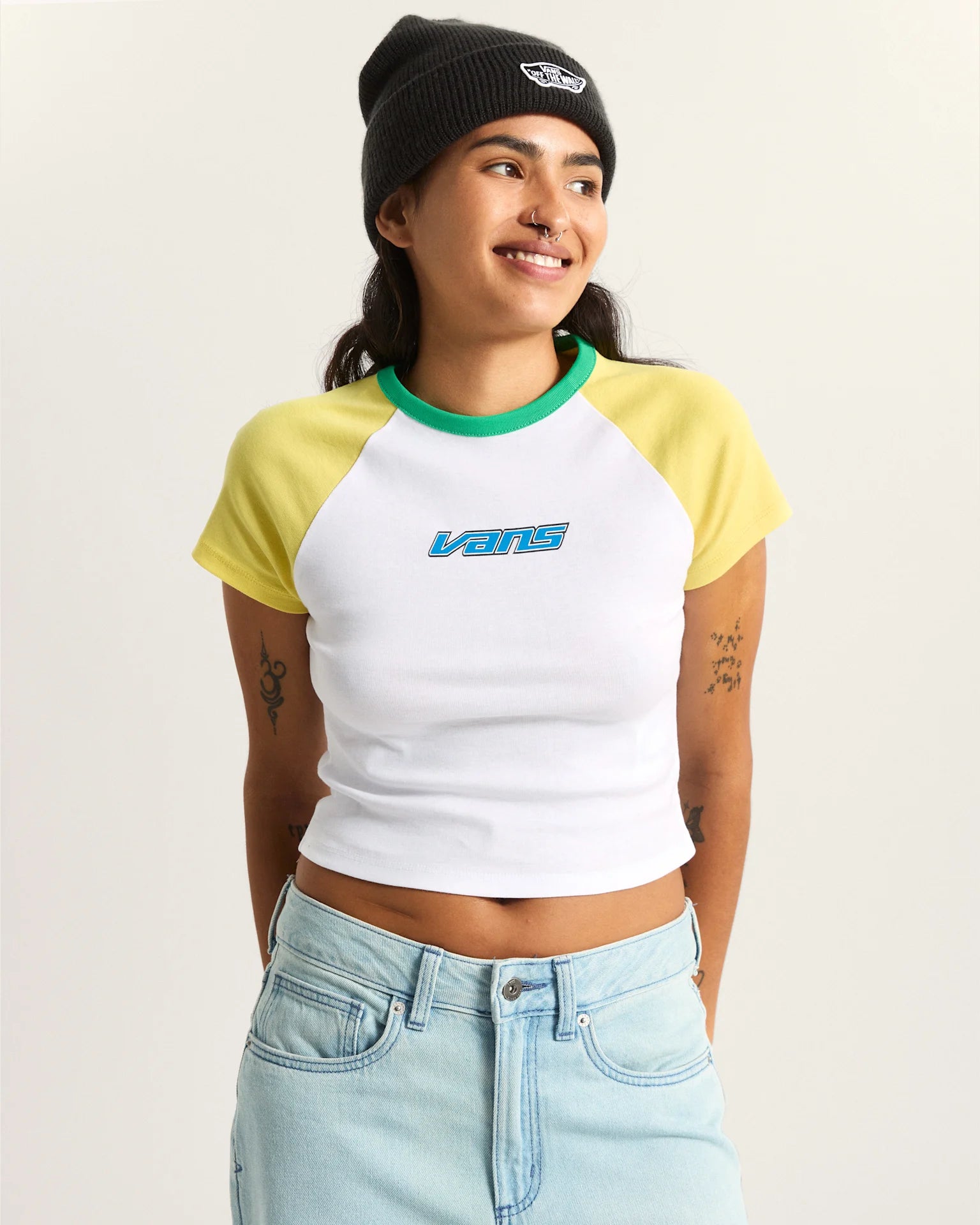 VANS Clare Baby Tee Space Yellow Póló VN000TBSFSH1 - 3