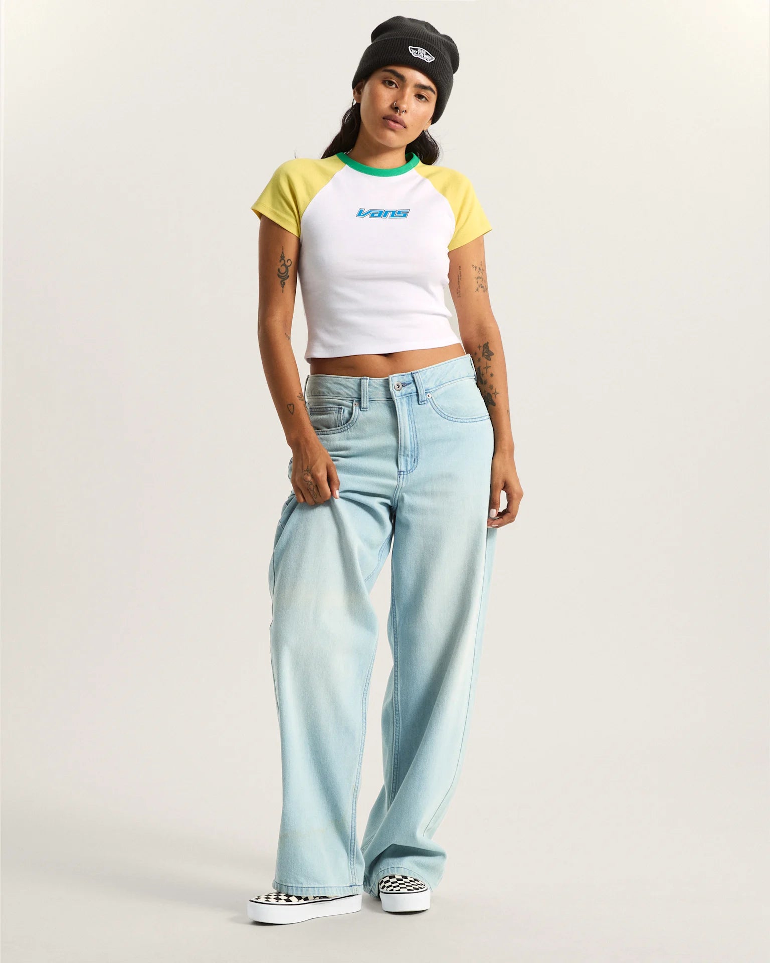 VANS Clare Baby Tee Space Yellow Póló VN000TBSFSH1 - 5