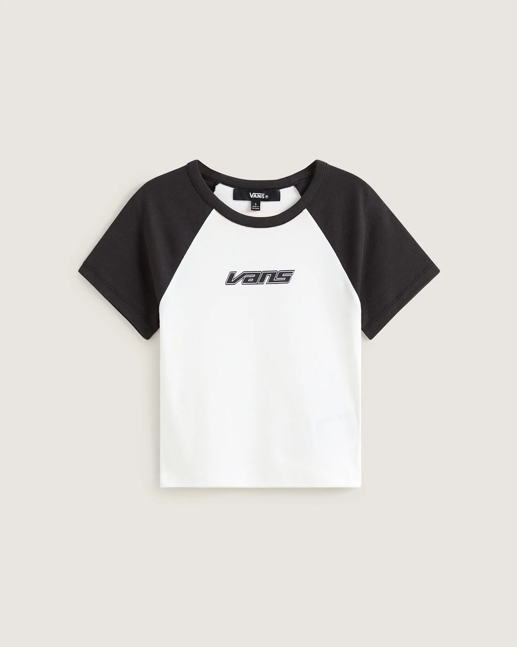VANS Clare Baby Tee True White/Black Póló VN000TBSTWB1 - 1