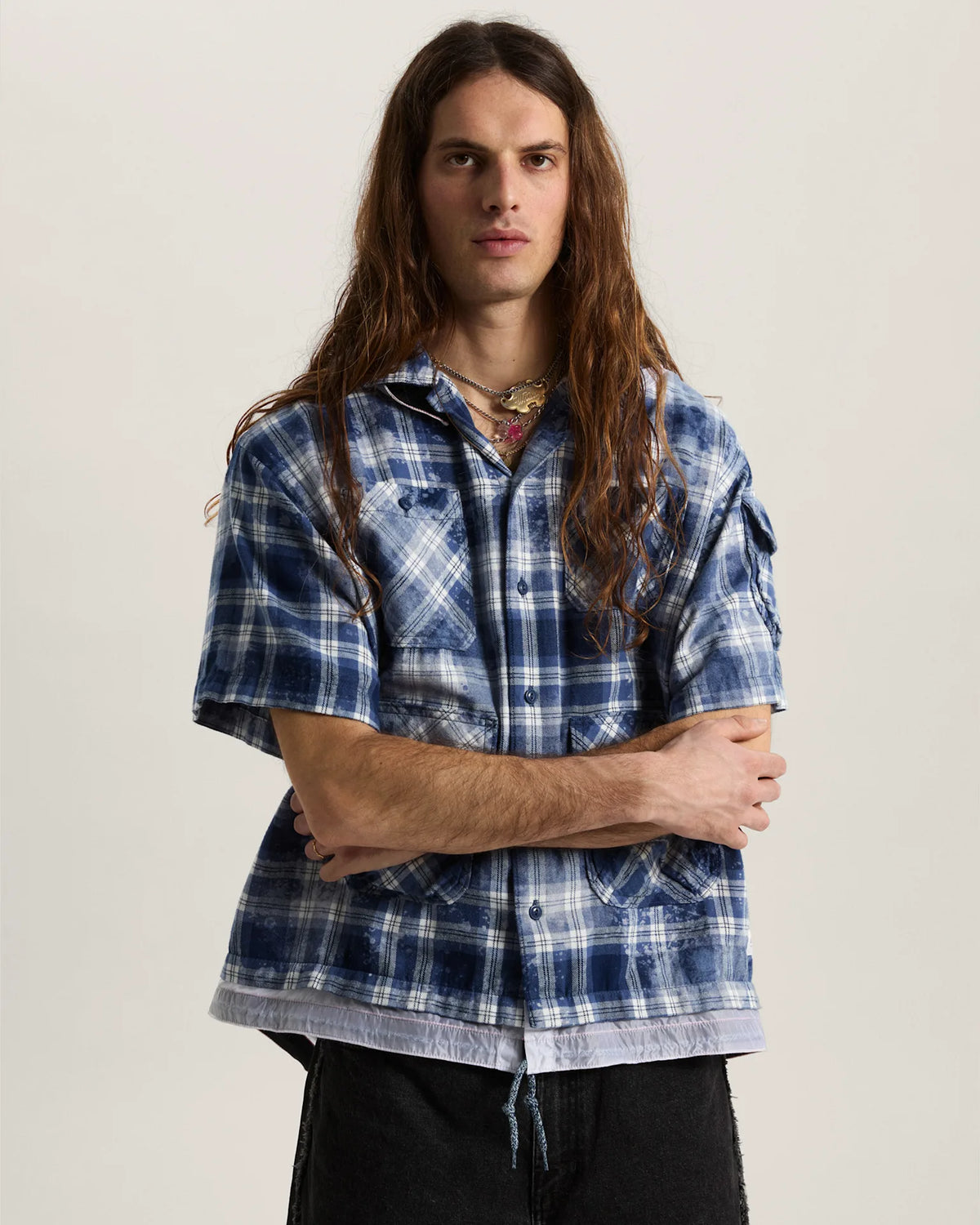 Vans OTW x TDC Double Layered Shacket Deep Indigo Textil VN000TSCFOB1 - 3