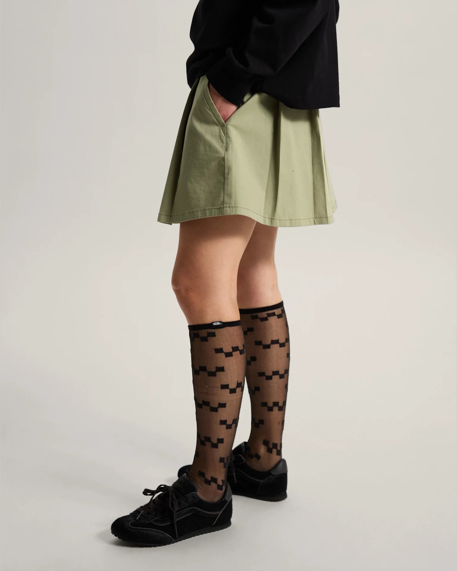 VANS Authentic Chino Mini Skirt Soft Sage Szoknya VN000VFNFSG1 - 5