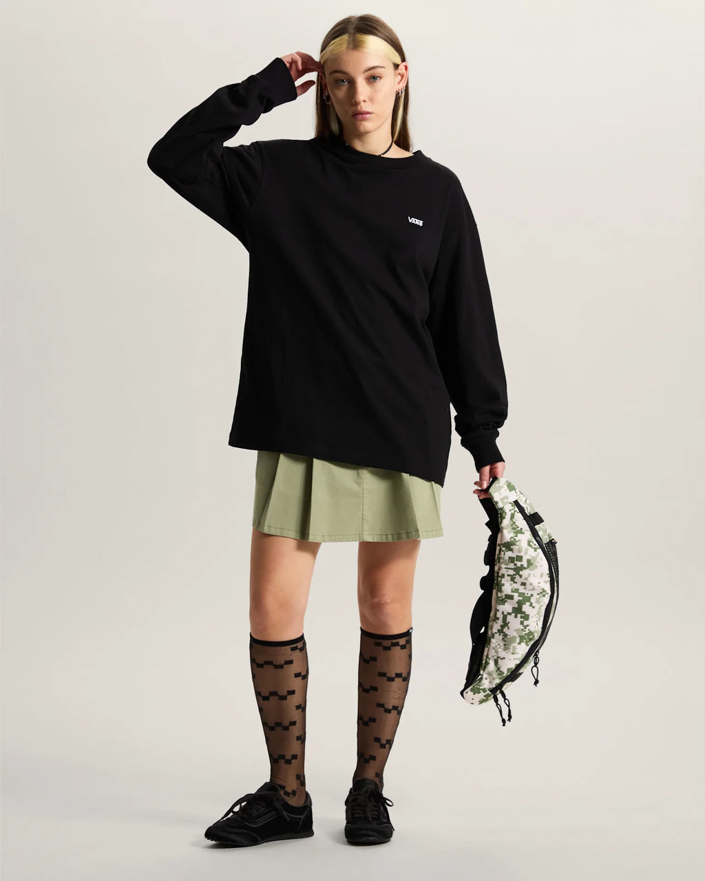 VANS Authentic Chino Mini Skirt Soft Sage Szoknya VN000VFNFSG1 - 6