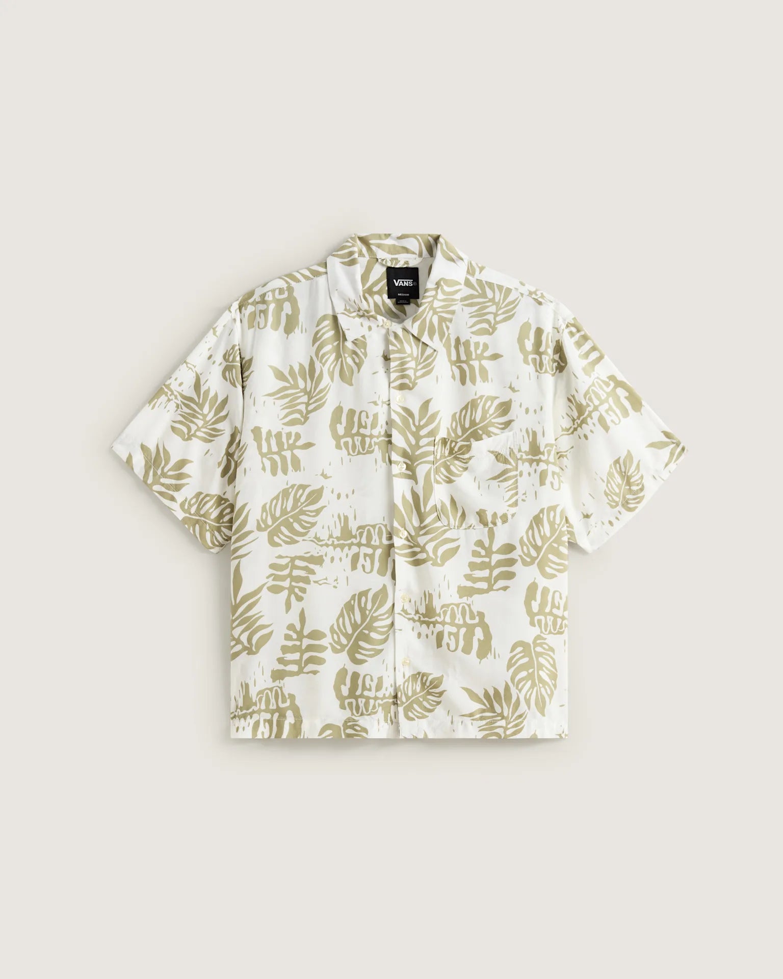 VANS Van Doren Printed Camp SS Shirt 3 Soft Sage Ing VN000VTPFSG1 - 1