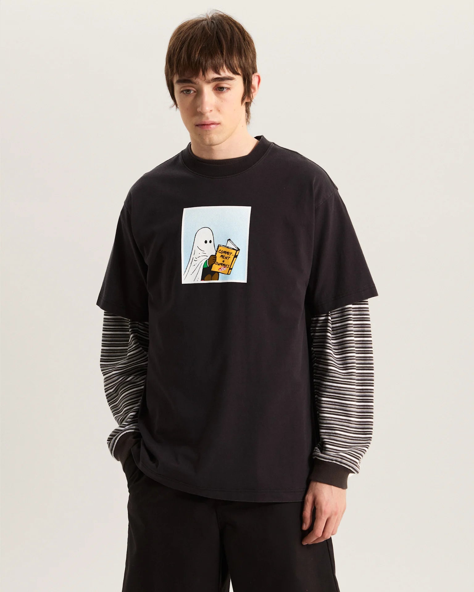 VANS COMMITMENT 4 DUMMIES LOOSE SS TEE Black Póló VN000VY5BLK1 - 3