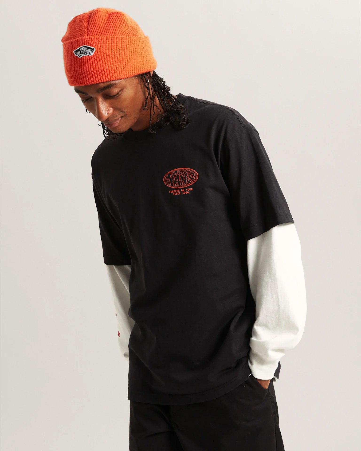 VANS WORLD TOUR LOOSE SS TEE Black Póló VN000VY8BLK1 - 3