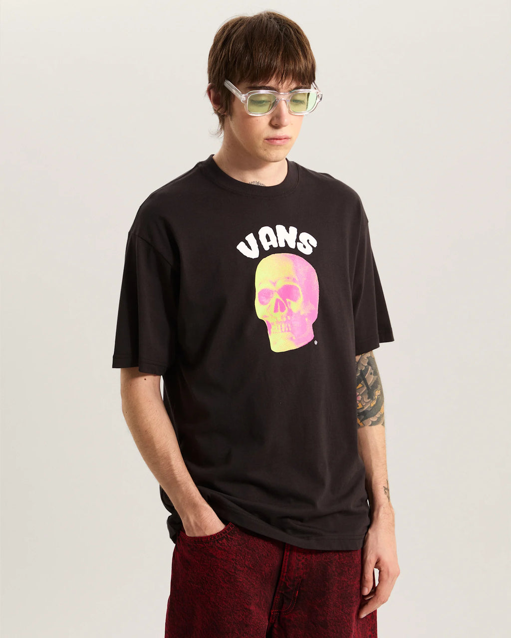 VANS BONE HEAD LOOSE SS TEE Black Póló VN000VYWBLK1 - 3