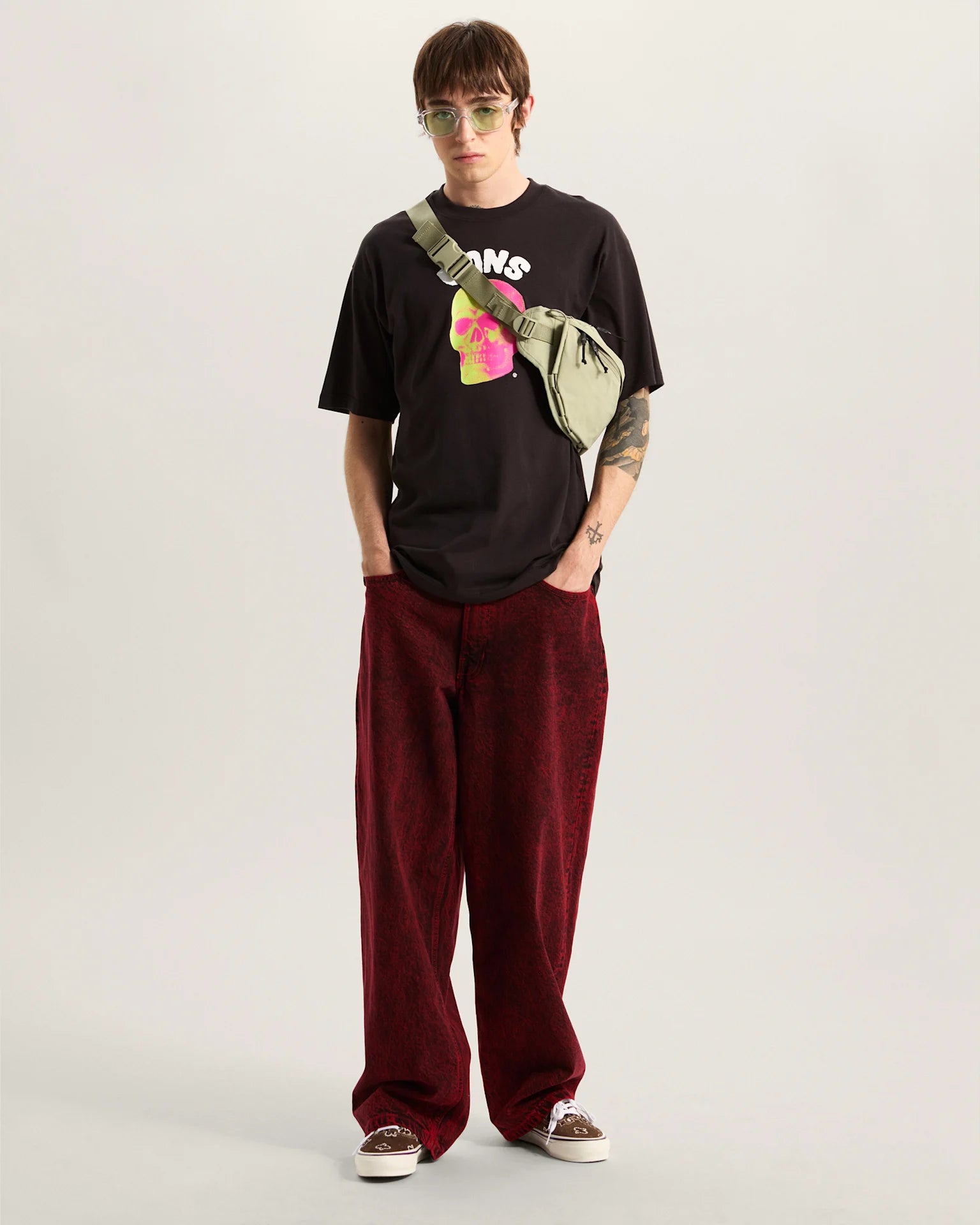 VANS BONE HEAD LOOSE SS TEE Black Póló VN000VYWBLK1 - 5