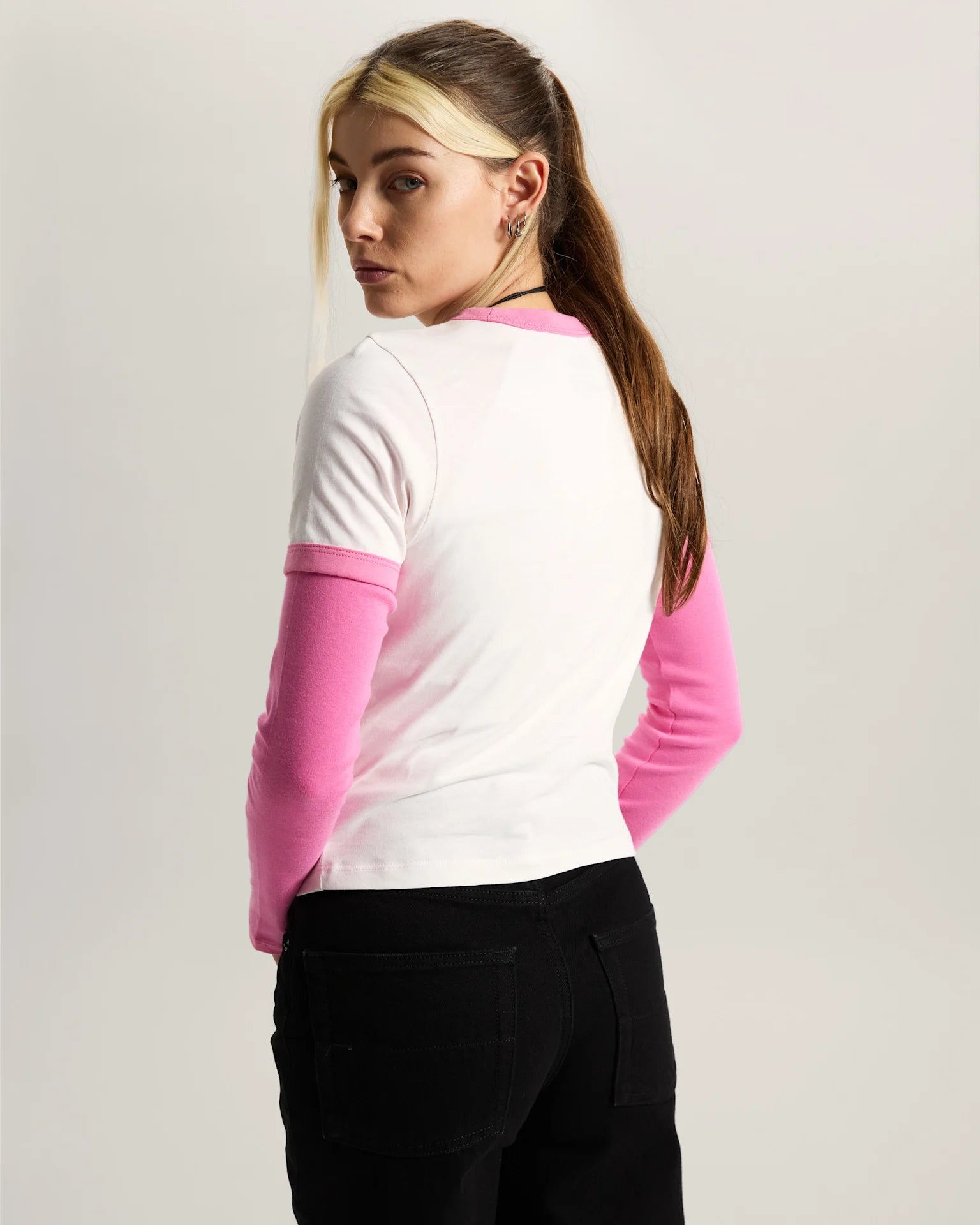 VANS PUPPY W RINGER TEE EGRET Póló VN000W24C9F1 - 4