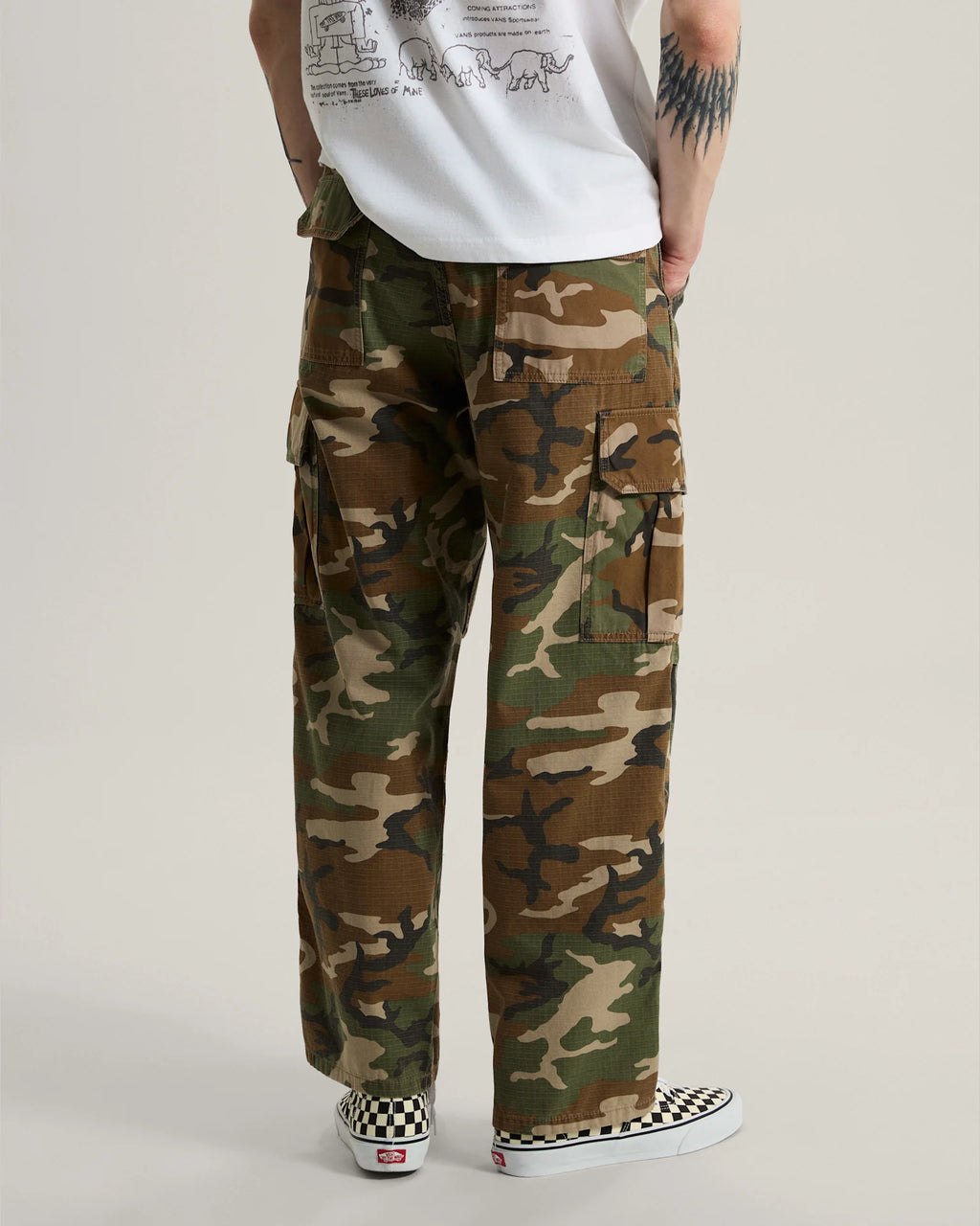 Vans Para Baggy AOP Cargo Pant Aluminum Camo Textil VN000W98HBP1 - 4