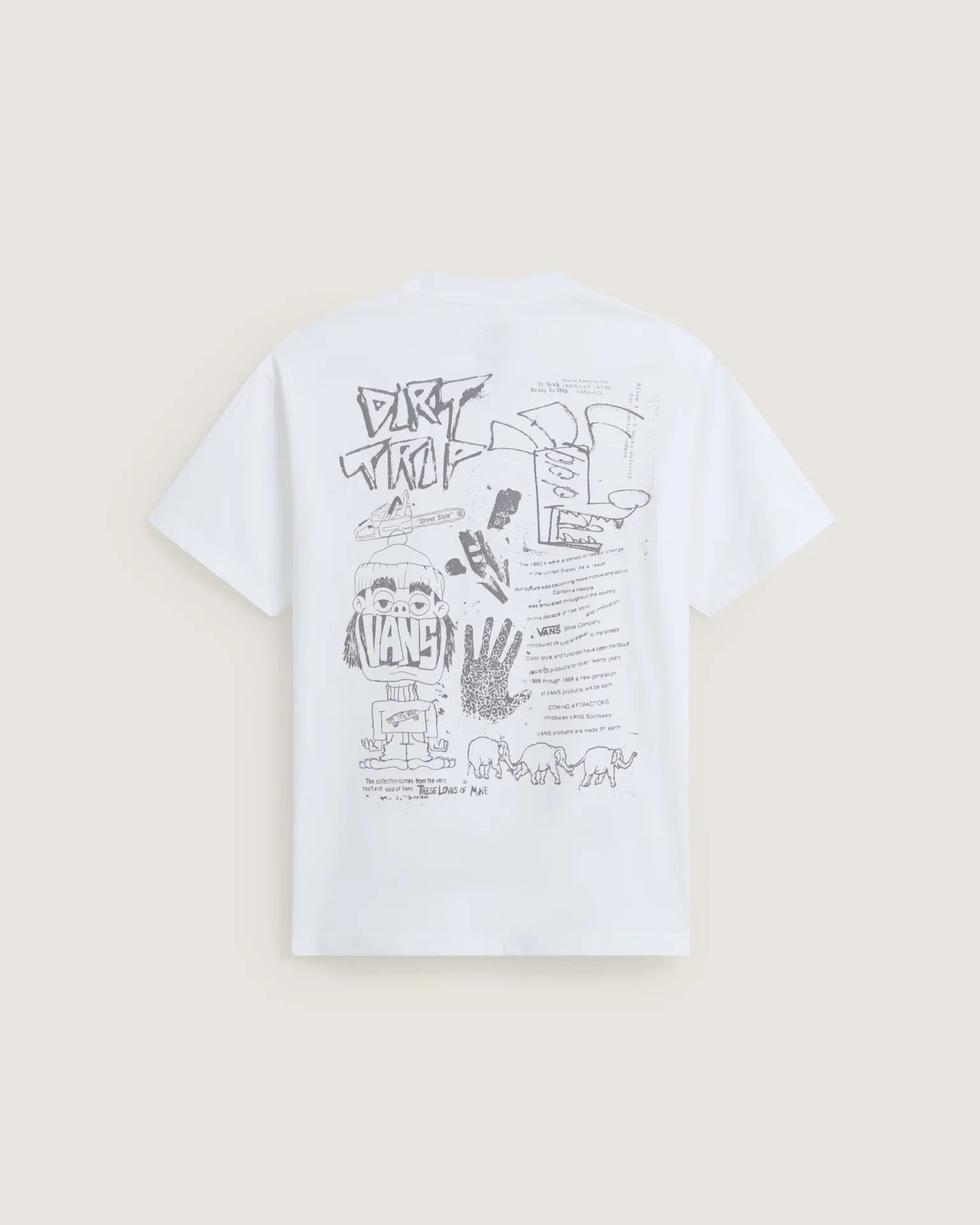 Vans Dirt Trip SS Tee White Textil VN000X02WHT1 - 2