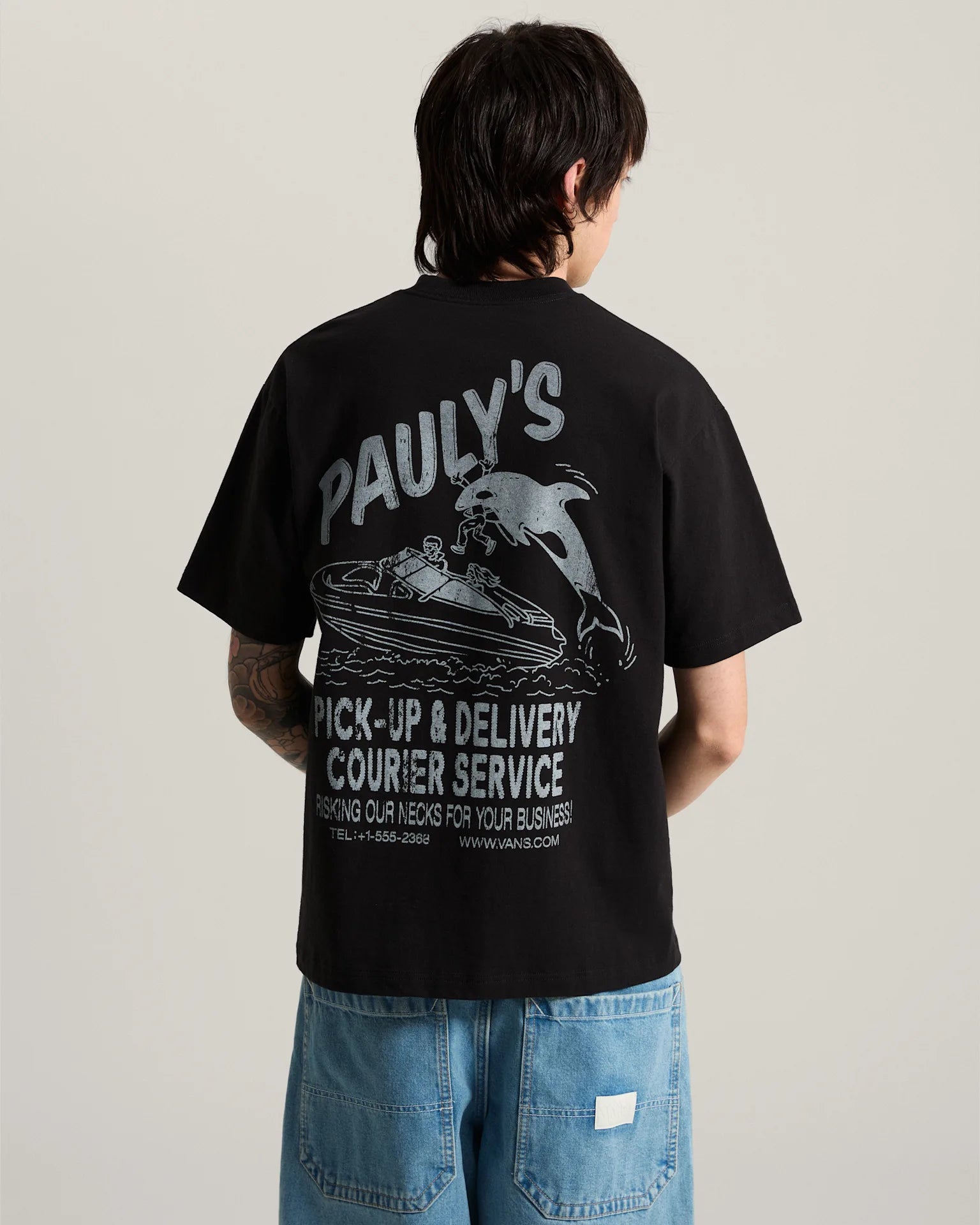 Vans Pauly's Delivery SS Tee Black Textil VN000X27BLK1 - 4