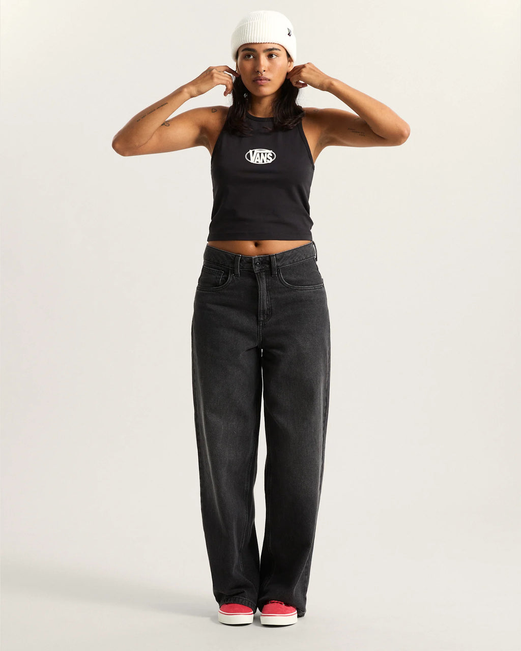 VANS OVAL LOGO TANK Black Trikó VN000XDPBLK1 - 5