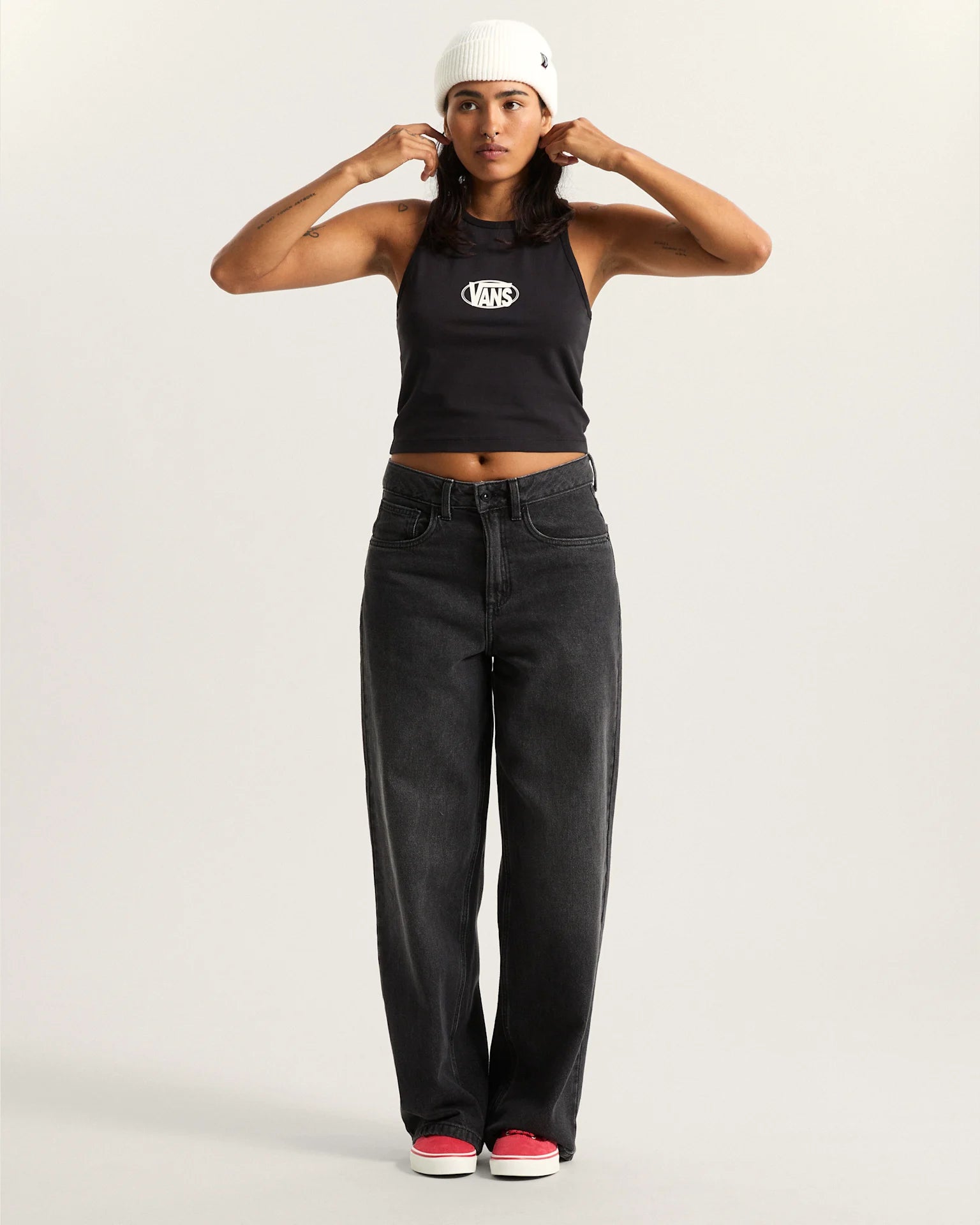 VANS OVAL LOGO TANK Black Trikó VN000XDPBLK1 - 5