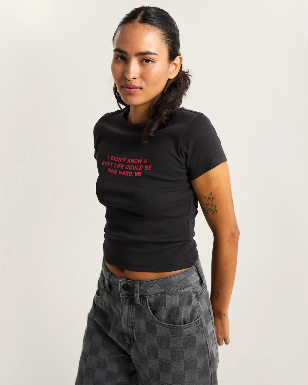 VANS SOFT LIFE BABY TEE Black Póló VN000XDUBLK1 - 3