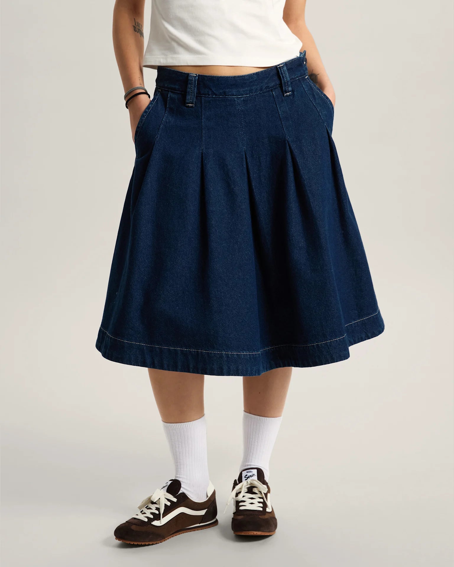 VANS Authentic Chino Denim Skirt Dark Rinse Szoknya VN000XEGDRR1 - 3