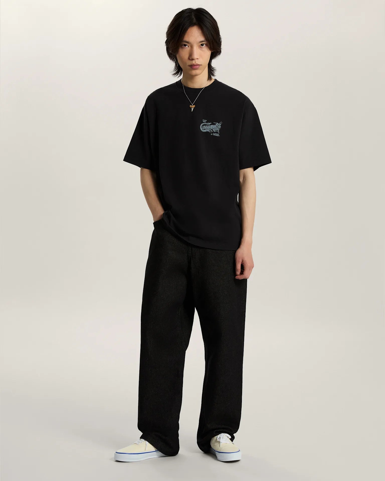 Vans Caballero SS Tee Black Textil VN000XHBBLK1 - 5