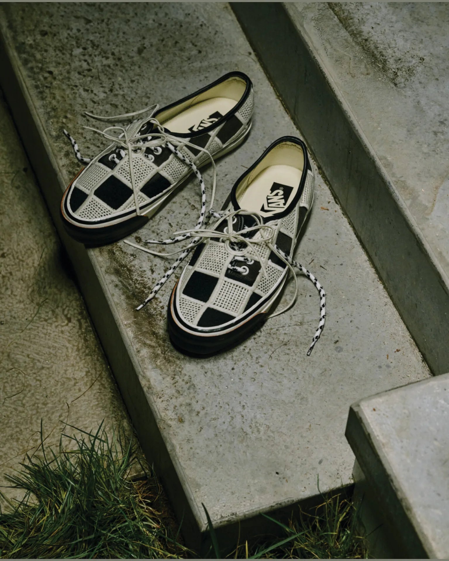 VANS LX Authentic 44 Shell Knit Black/Egret Cipő VN000Y0RFDB1 - 2