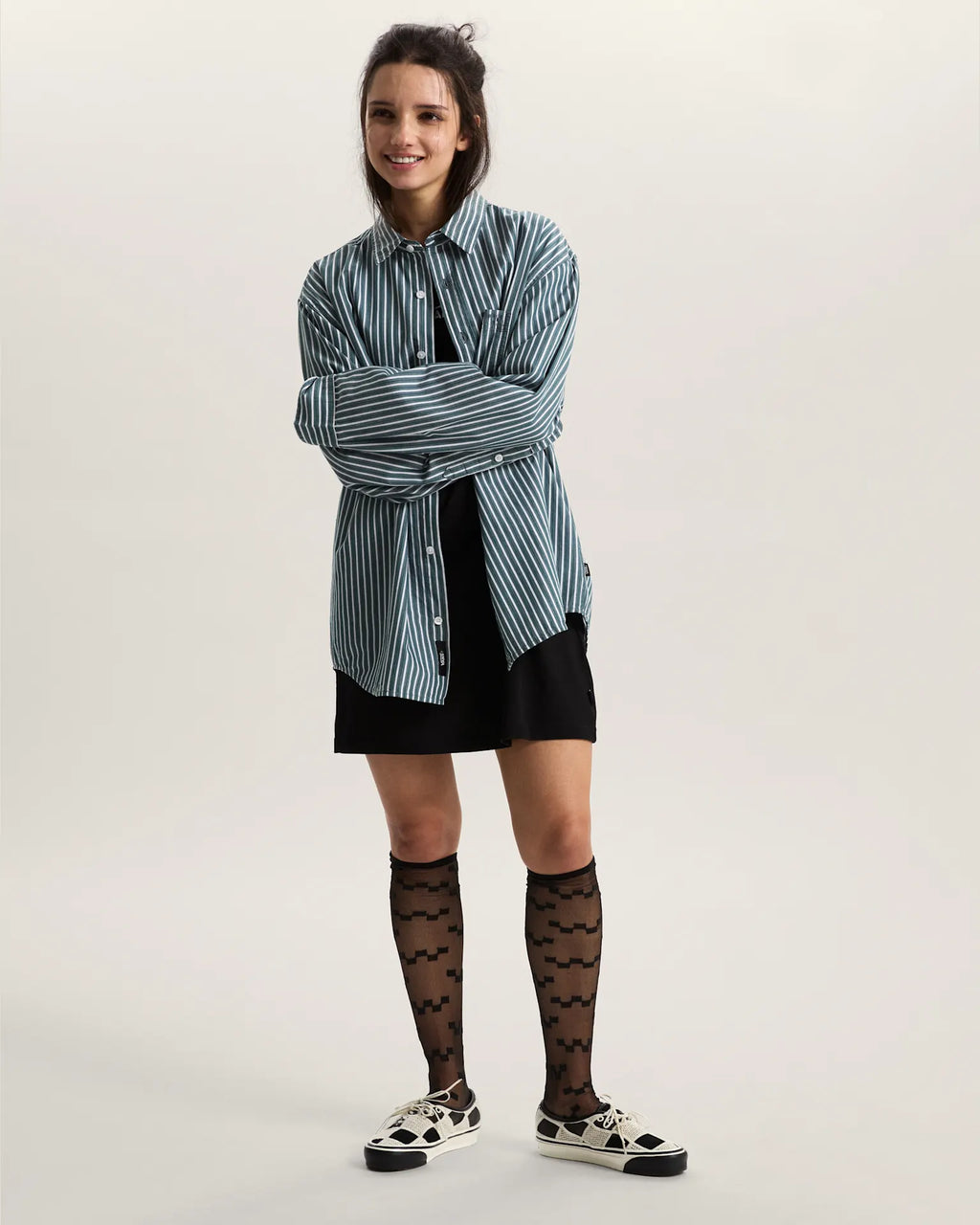 VANS LX Authentic 44 Shell Knit Black/Egret Cipő VN000Y0RFDB1 - 6