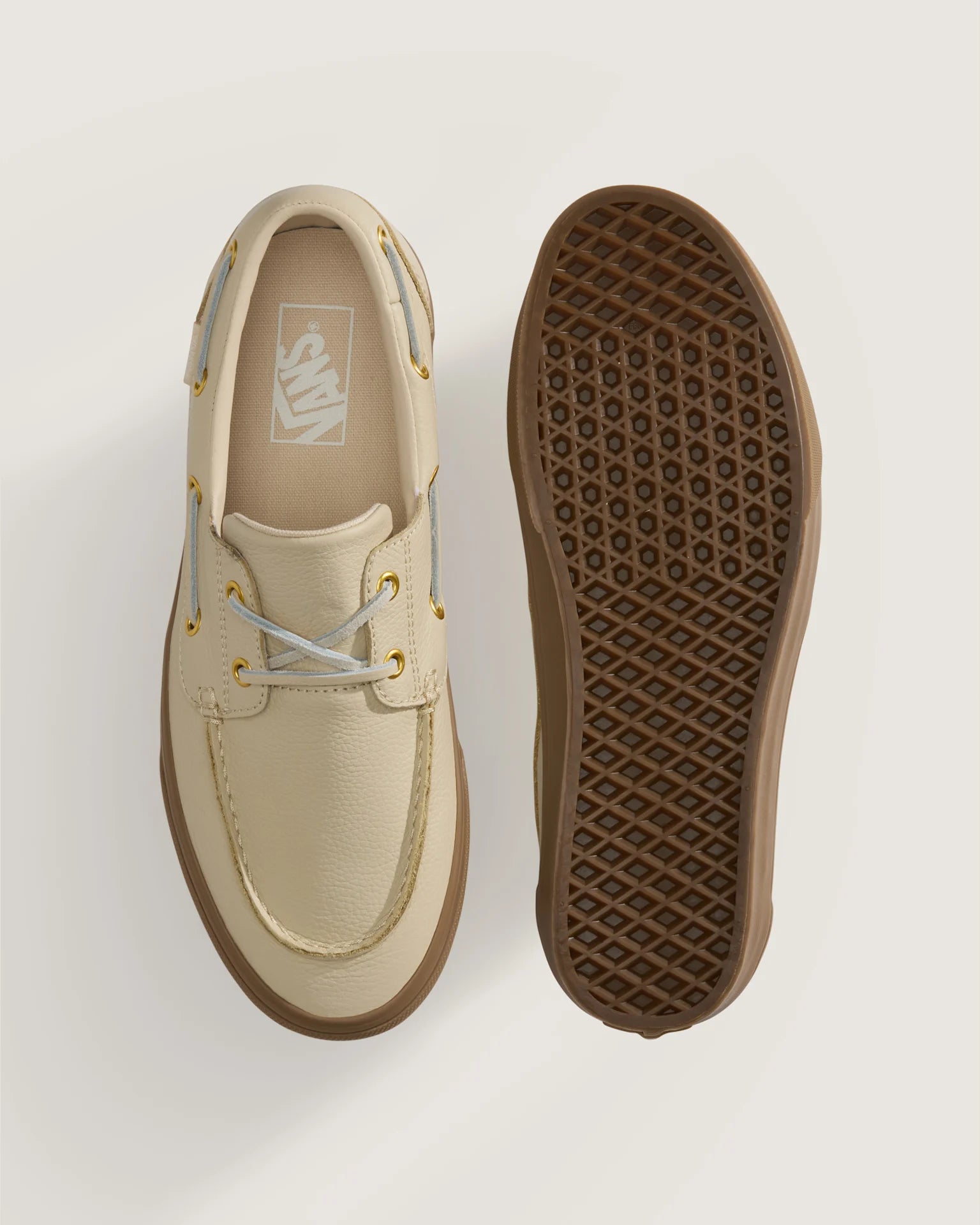 VANS 2-Eyelet Boat Shoe LEATHER Tan Cipő VN000Z11TAN1 - 4