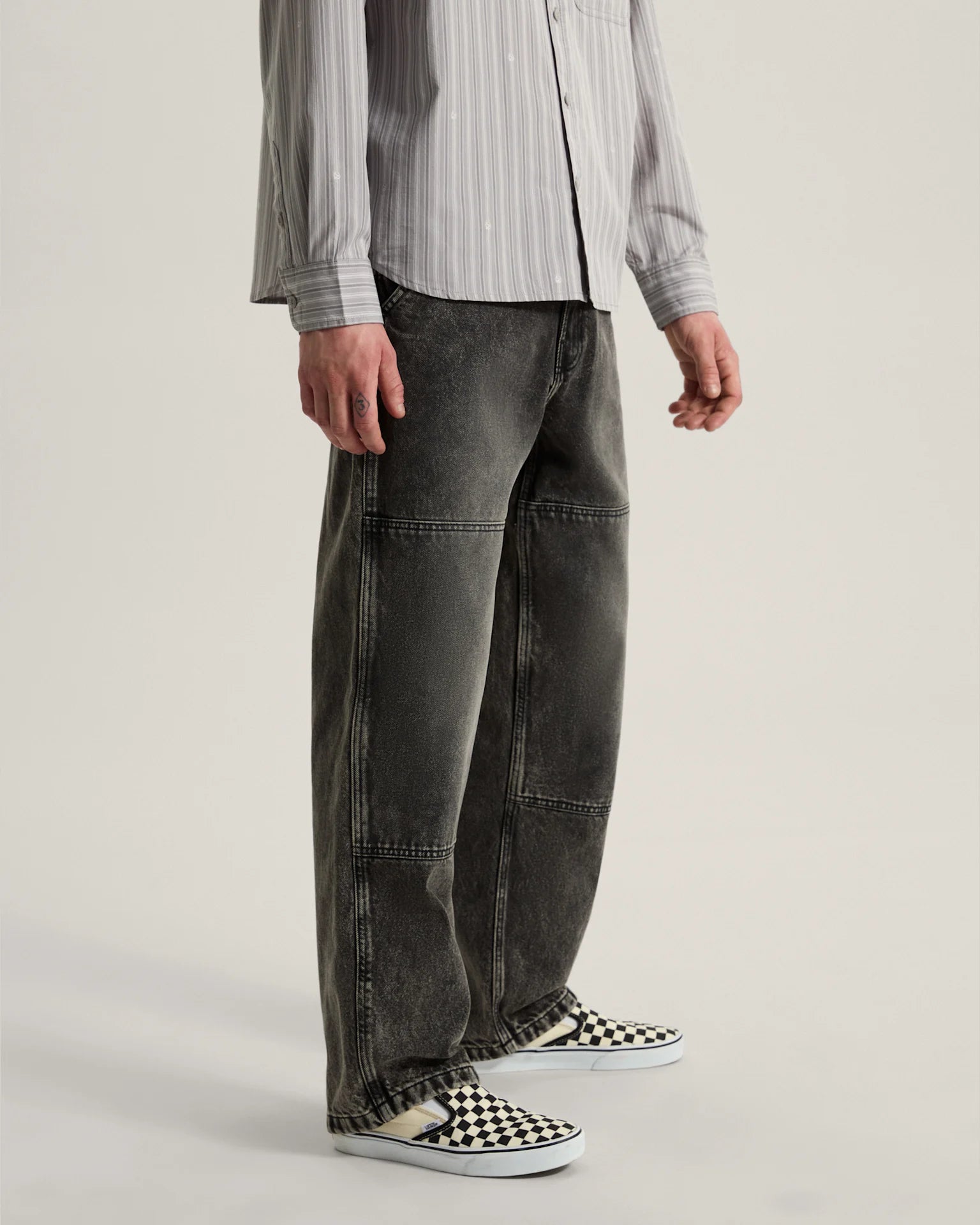 Vans Vans X Rowan Double Knee Jeans 2.0 Stonewash Black Textil VN000ZY6E901 - 5