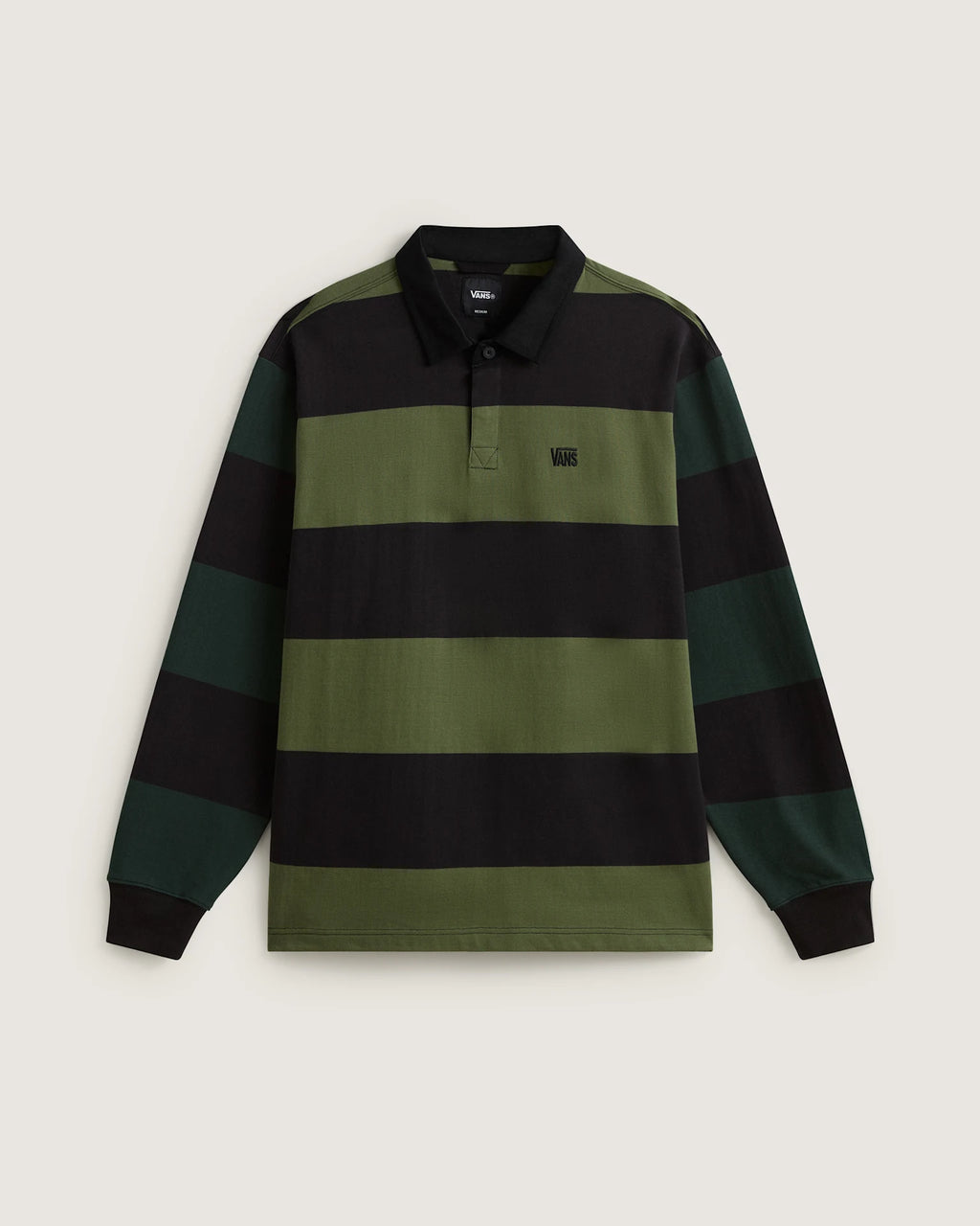 Vans 2-Tone Stripe Ward Rugby LS Black/Green Bal Textil VN00103DHU41 - 1