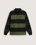 Vans 2-Tone Stripe Ward Rugby LS Black/Green Bal Textil VN00103DHU41 - 1