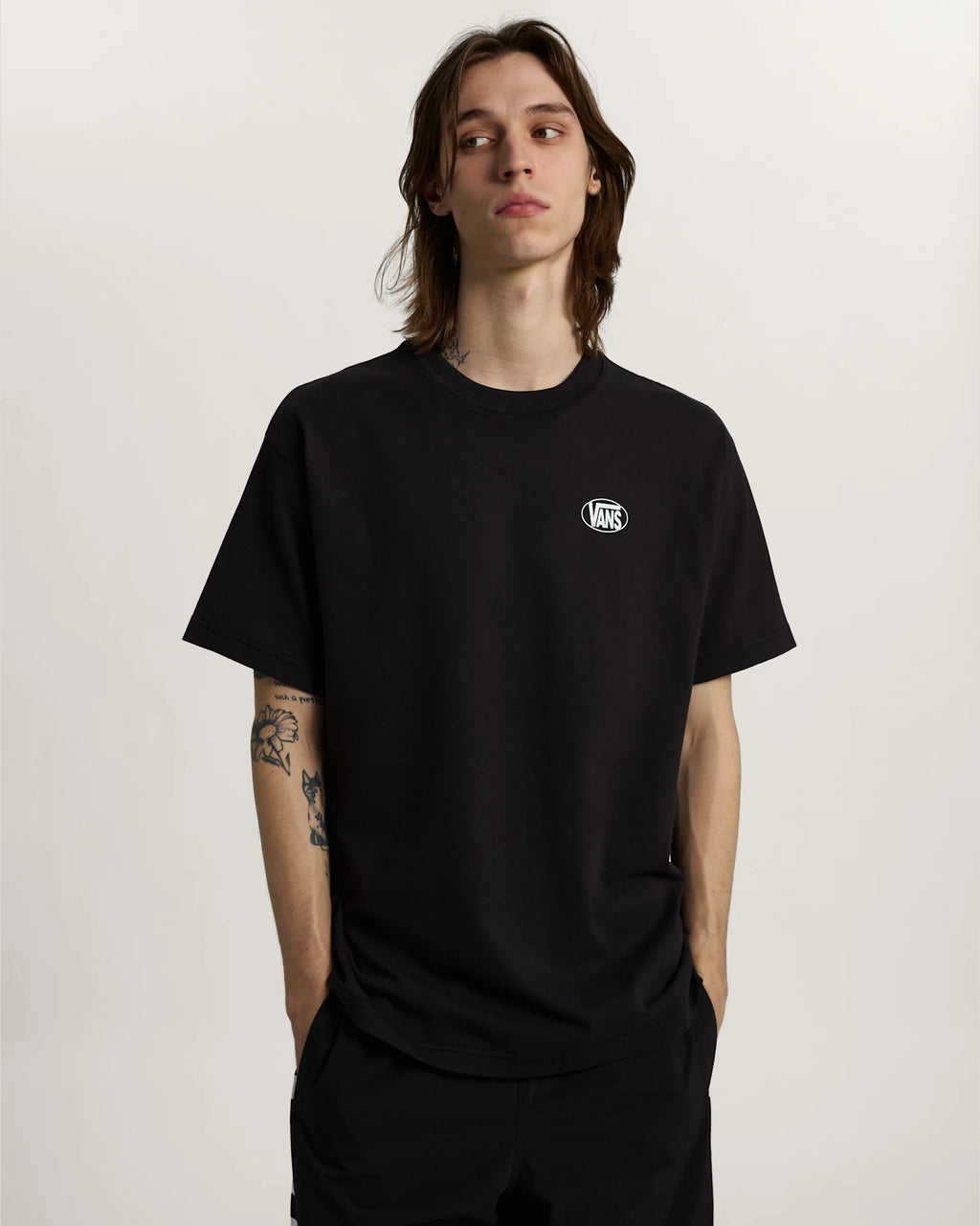 Vans Oval Logo Loose SS Tee Black Textil VN0010FEBLK1 - 3
