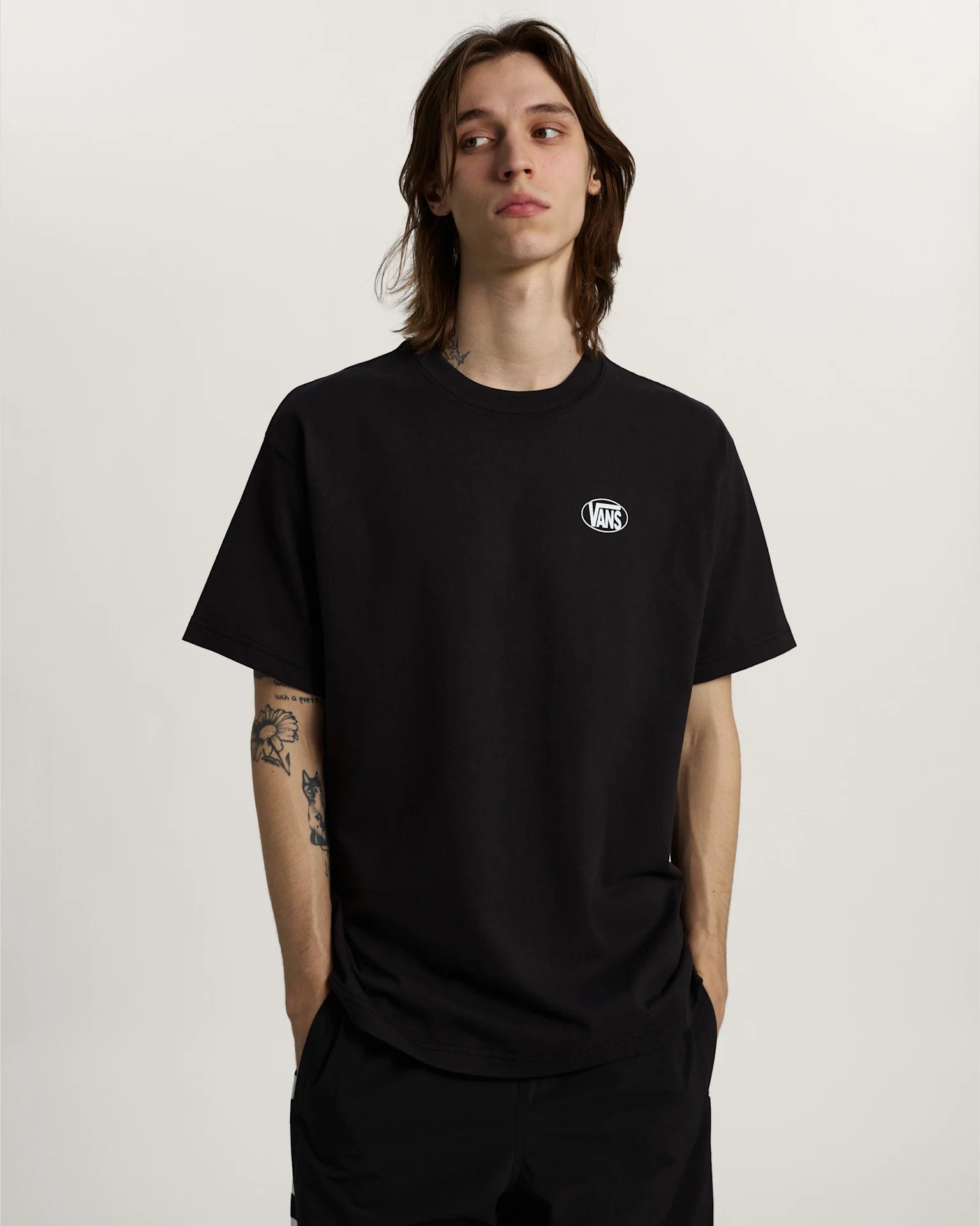 Vans Oval Logo Loose SS Tee Black Textil VN0010FEBLK1 - 3