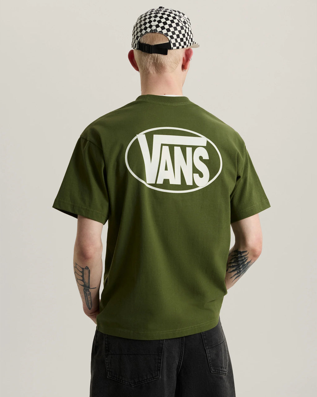 Vans Oval Logo Loose SS Tee Green Balsam Textil VN0010FEGRK1 - 4