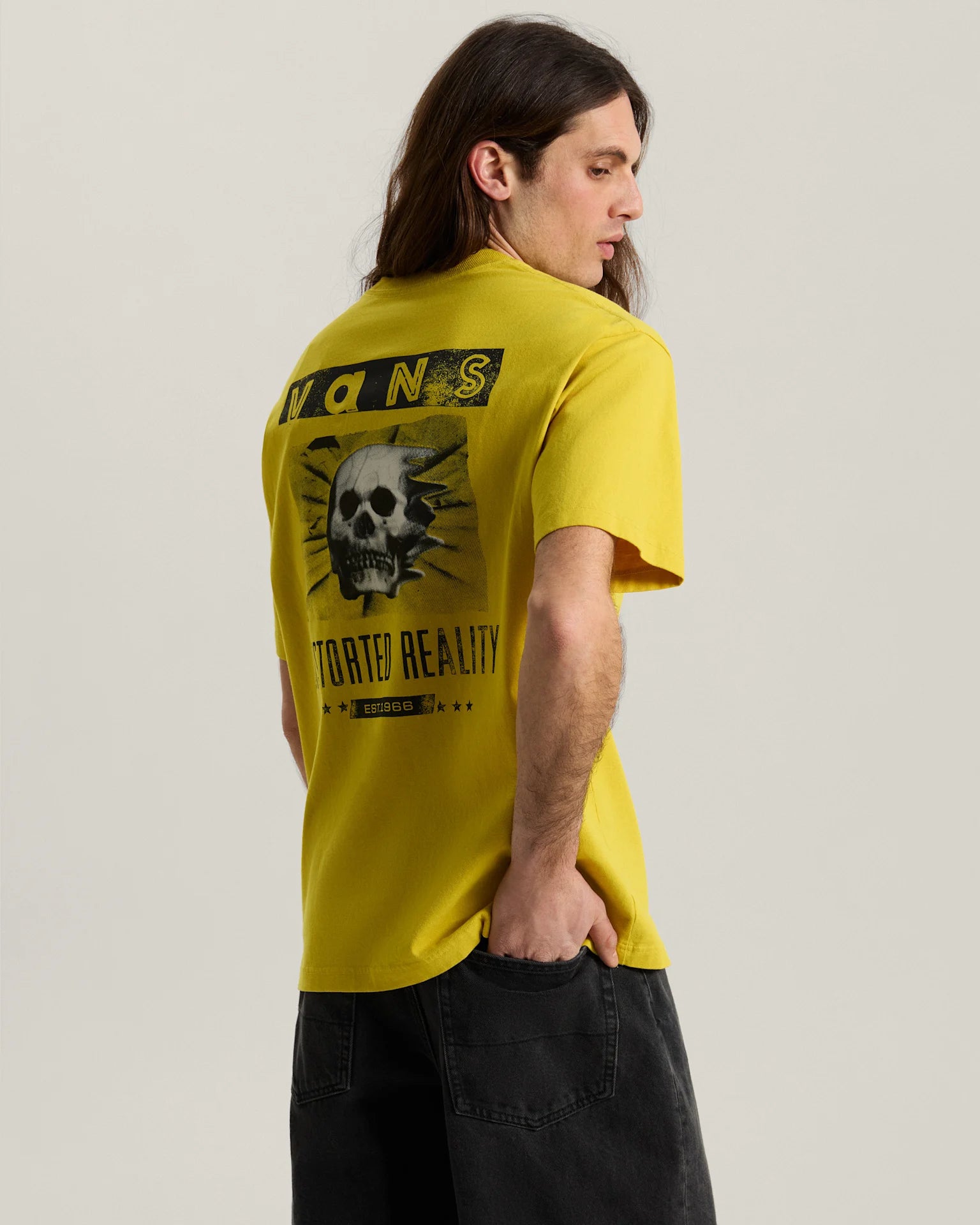 Vans Distorted Reality SS Tee Dusty Gold Textil VN0010FQGRV1 - 4
