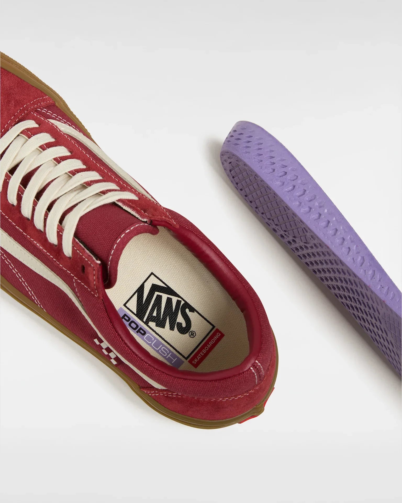 VANS Skate Old Skool RED/GUM Cipő kép 6