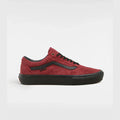 VANS Skate Old Skool HAIRY SUEDE BLACK/BURGUNDY Cipő kép 1