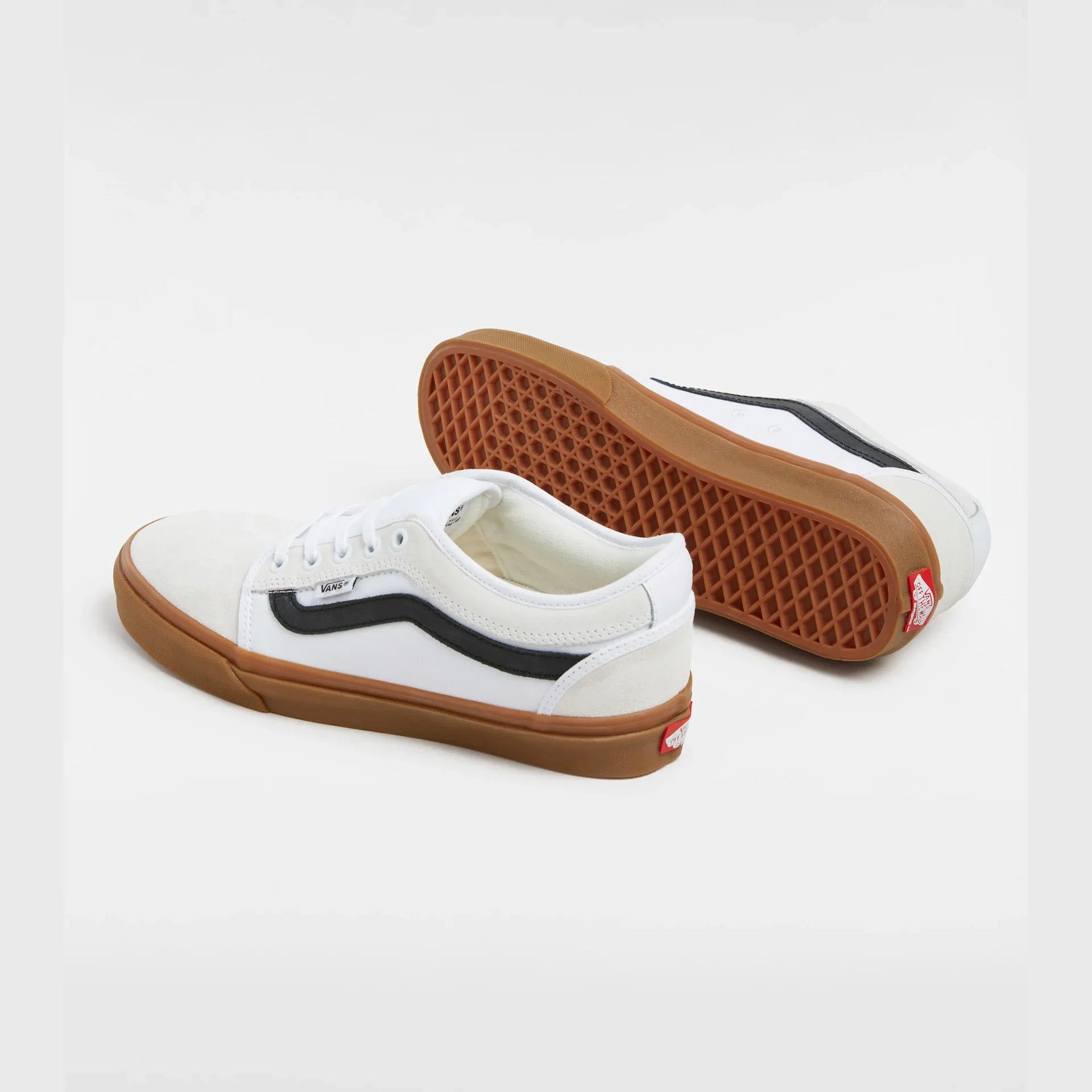 VANS Skate Chukka Low Sidestripe WHITE/BLACK/GUM Cipő kép 3