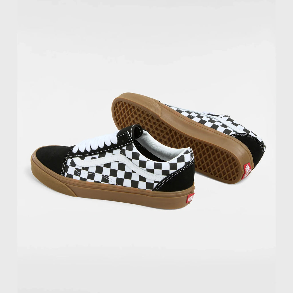 VANS Old Skool Fat Lace Checker BLACK Cipő kép 3