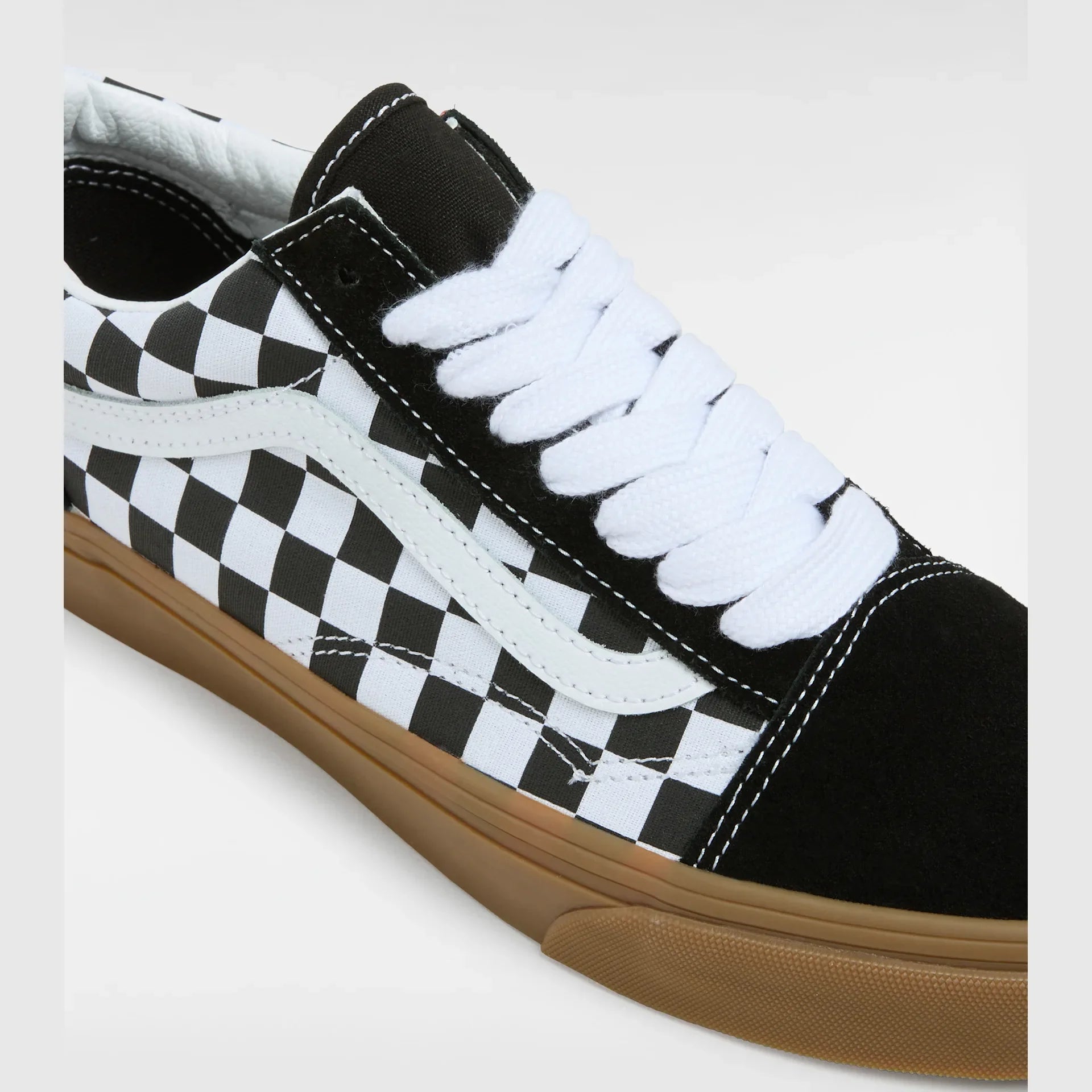 VANS Old Skool Fat Lace Checker BLACK Cipő kép 4