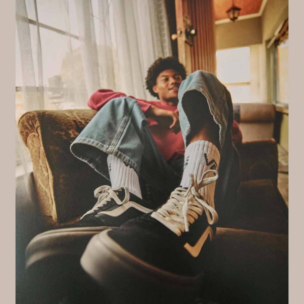 VANS Old Skool HEAVY CANVAS BLACK Cipő kép 7
