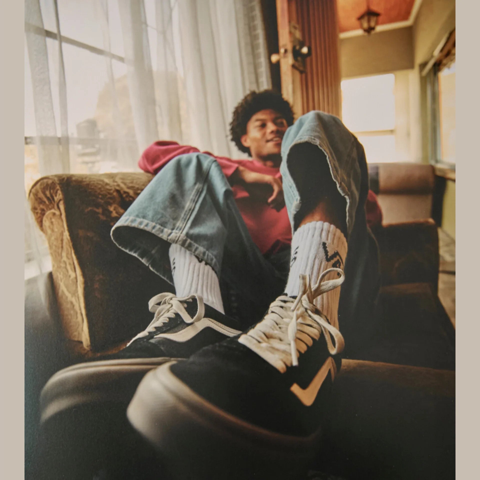 VANS Old Skool HEAVY CANVAS BLACK Cipő kép 7