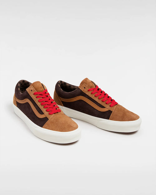 VANS Old Skool PIG SUEDE PLAID GLAZED GINGER Cipő VN0A2Z42N1Z1 - 2