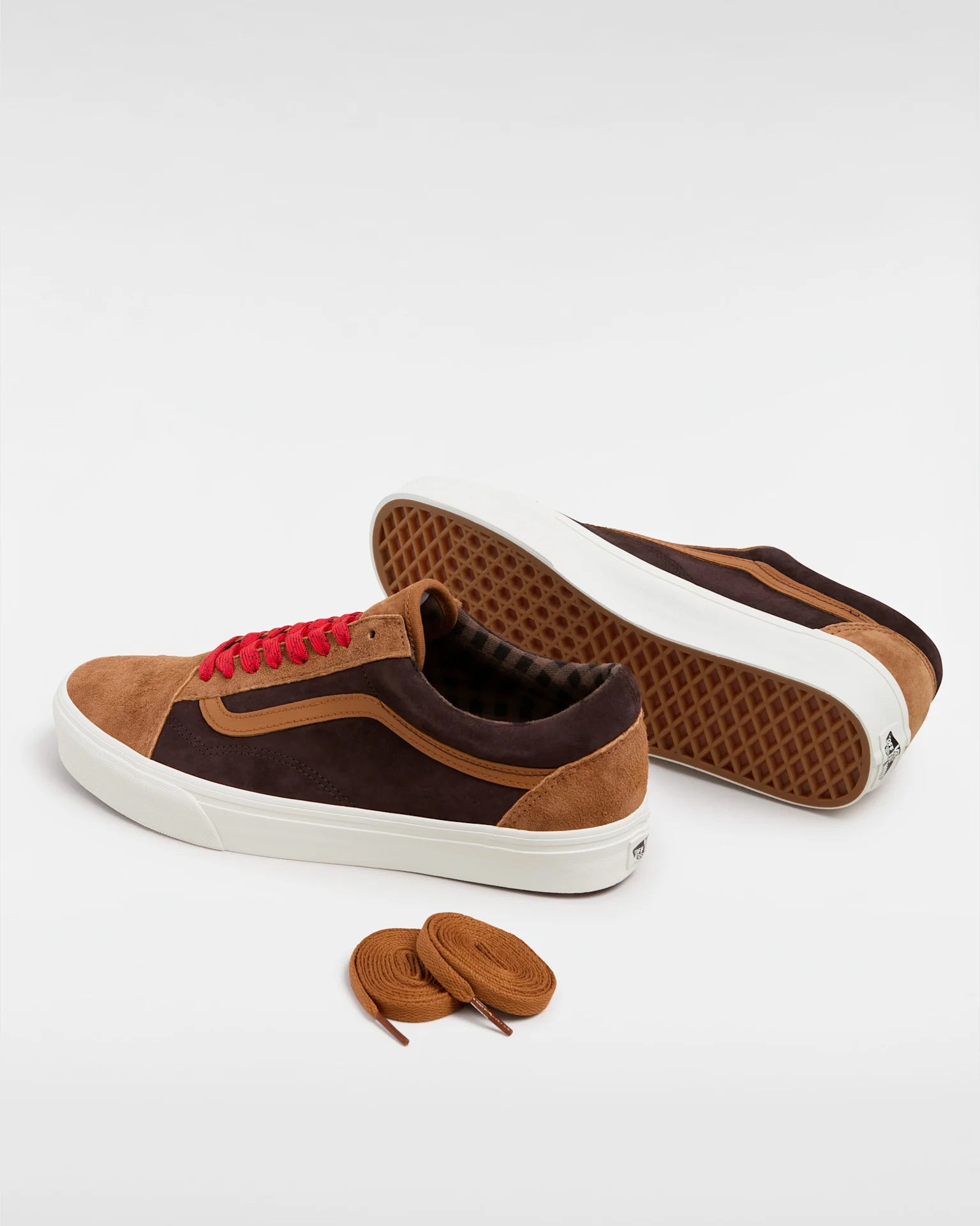 VANS Old Skool PIG SUEDE PLAID GLAZED GINGER Cipő VN0A2Z42N1Z1 - 3