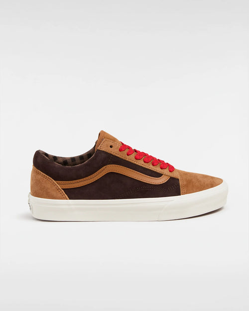 VANS Old Skool PIG SUEDE PLAID GLAZED GINGER Cipő VN0A2Z42N1Z1 - 1