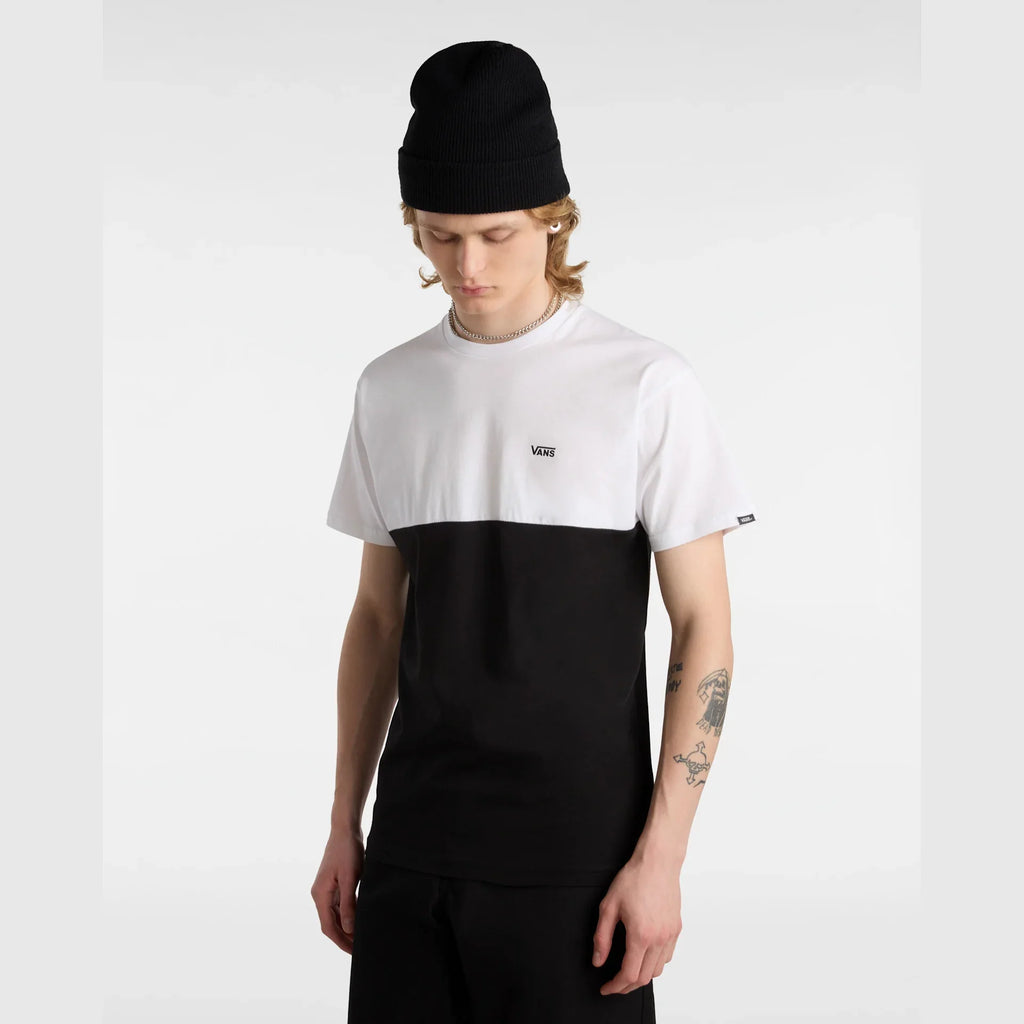 VANS MN COLORBLOCK TEE Black/White kép 3