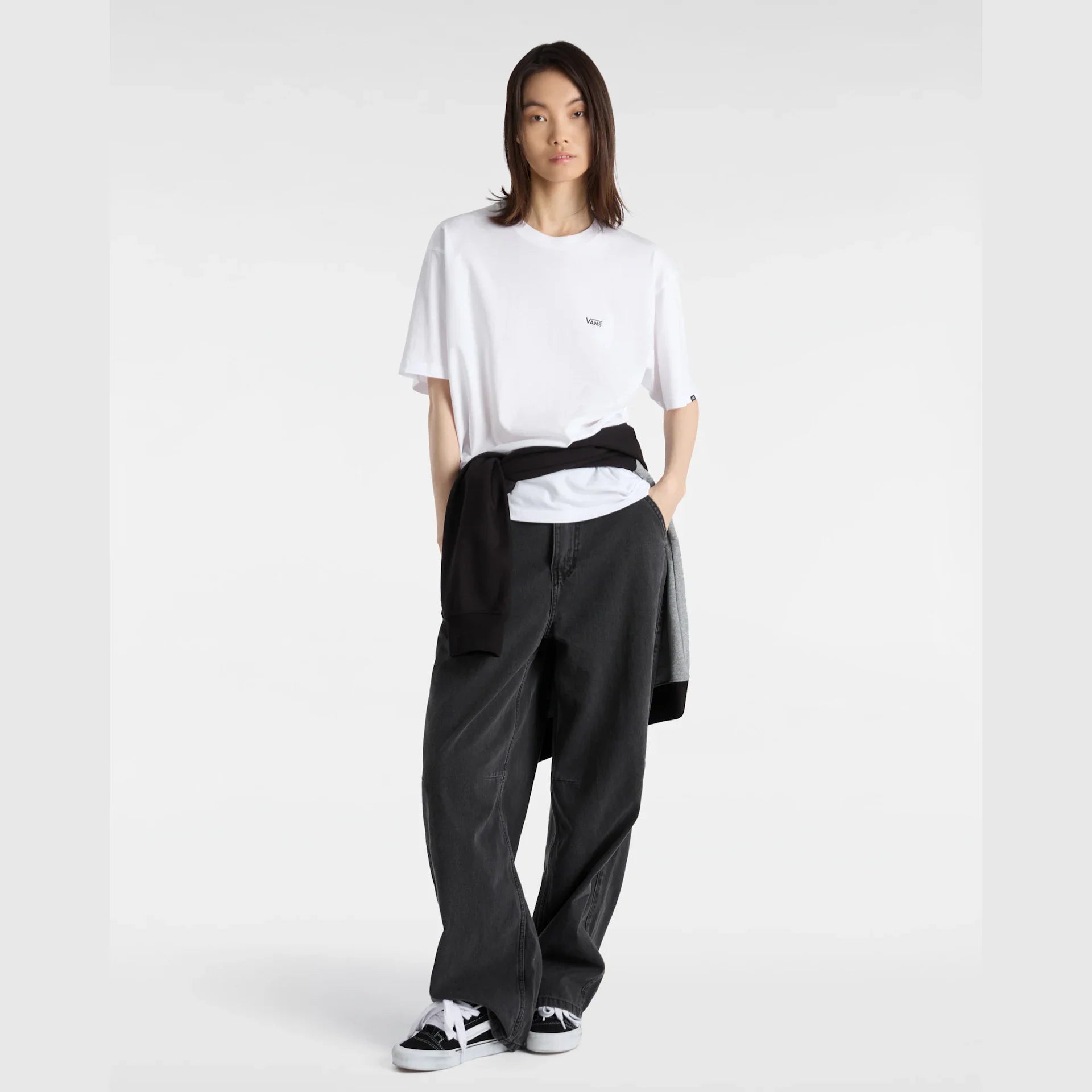 VANS LEFT CHEST LOGO TEE White/Black Póló kép 9