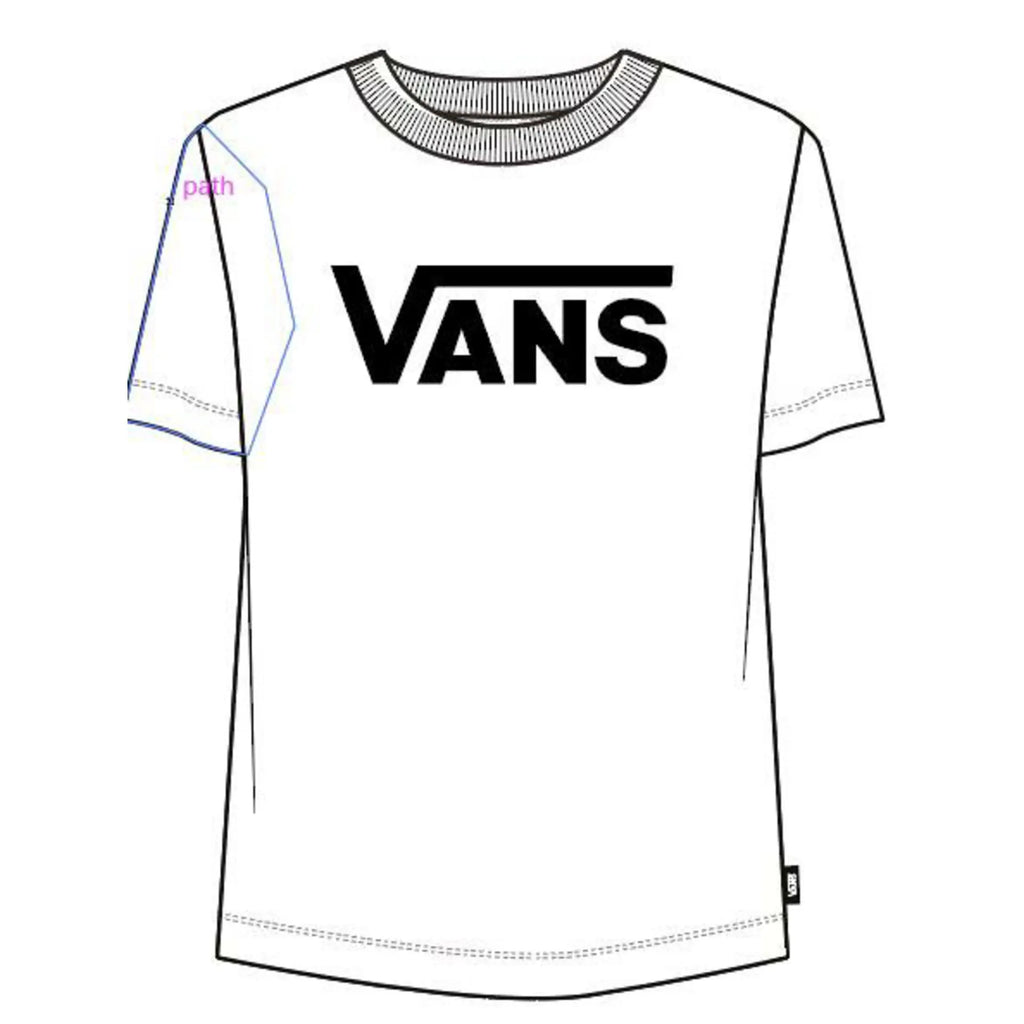 VANS Flying V Crew Tee FLYING V White kép 1