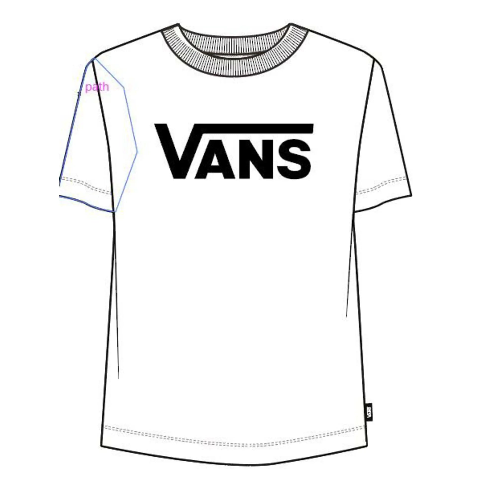 VANS Flying V Crew Tee FLYING V White kép 1