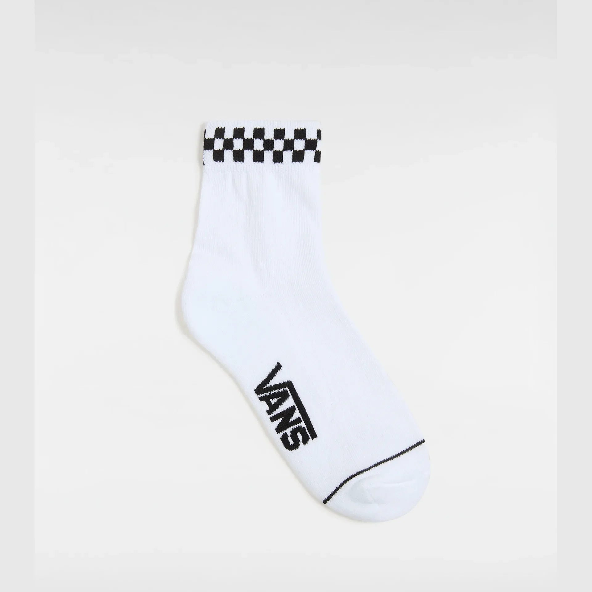 VANS Peek-A-Check Crew 6.5-10 1pk ROX White/Black kép 1